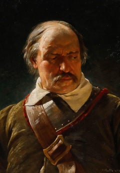 Paul Martin - 1885. Óleo. Retrato de un militar