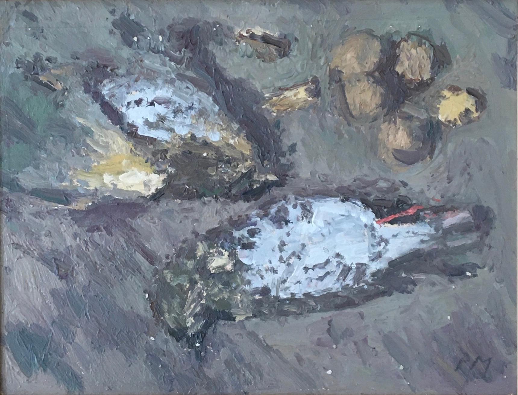 Still-Life Painting di Paul Mathey - Di ritorno dalla caccia