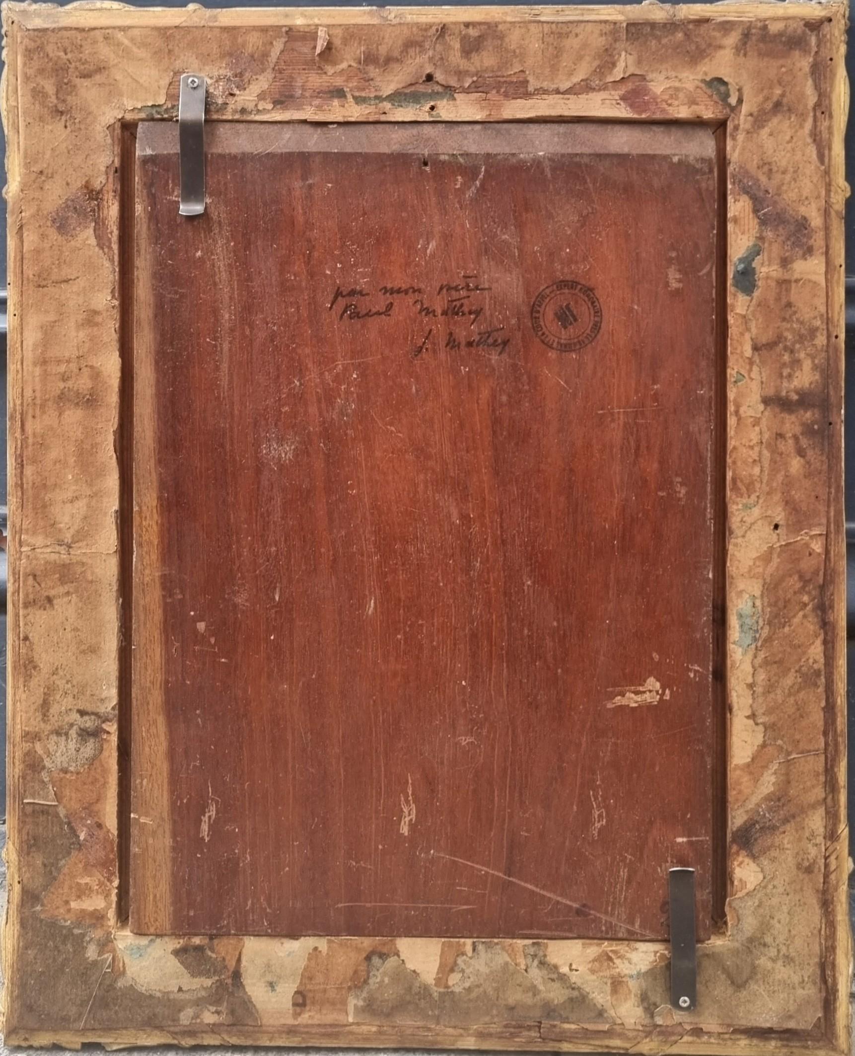 Französisch Impressionist 19. Marine Malerei MATHEY Boot Leuchtturm Hafen Bretagne im Angebot 1