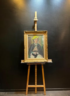 Portrait d'une femme par Paul Mathey - Huile sur toile 42x62 cm