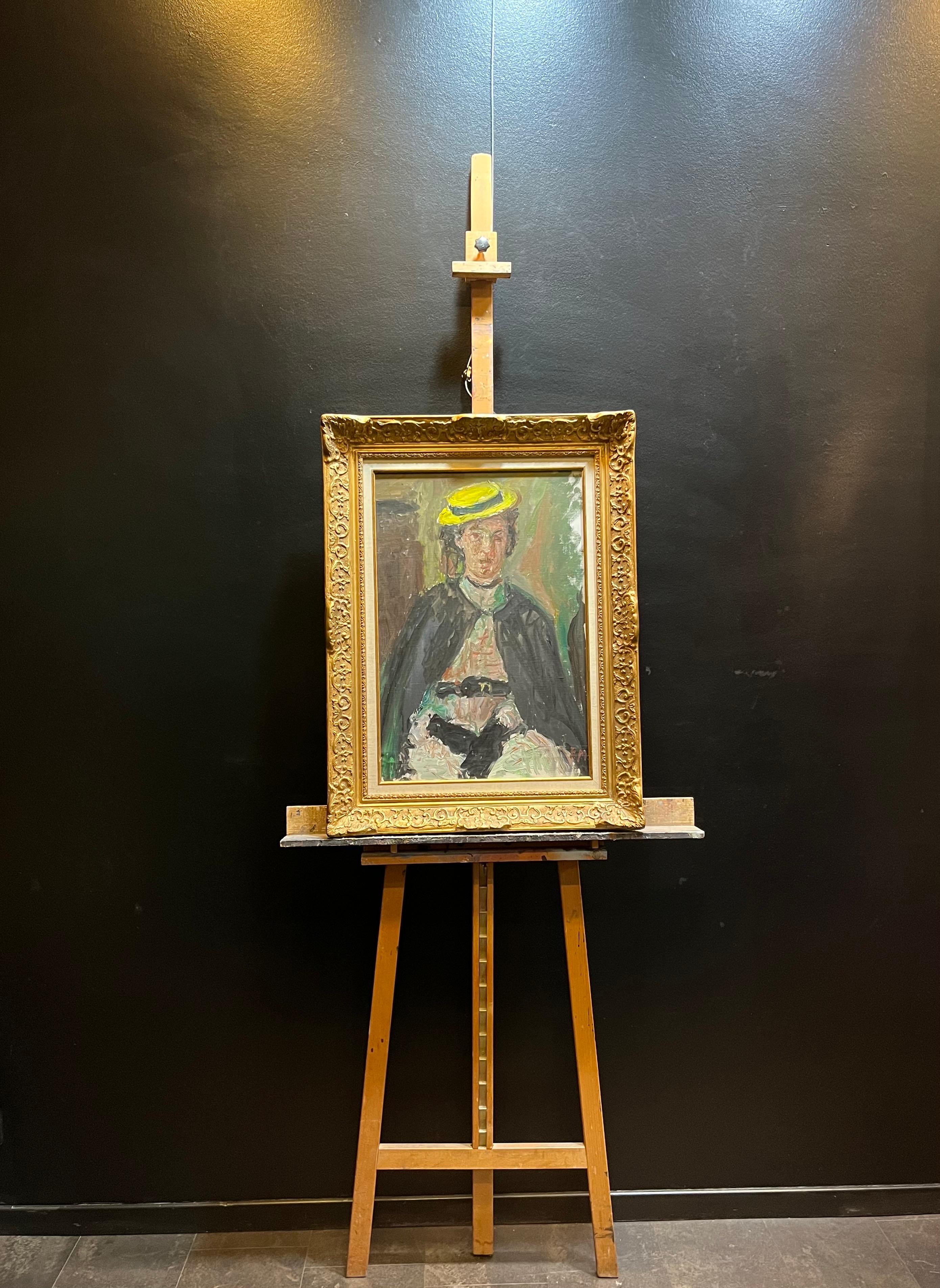 Porträt einer Dame von Paul Mathey - Öl auf Leinwand 42x62cm im Angebot 1