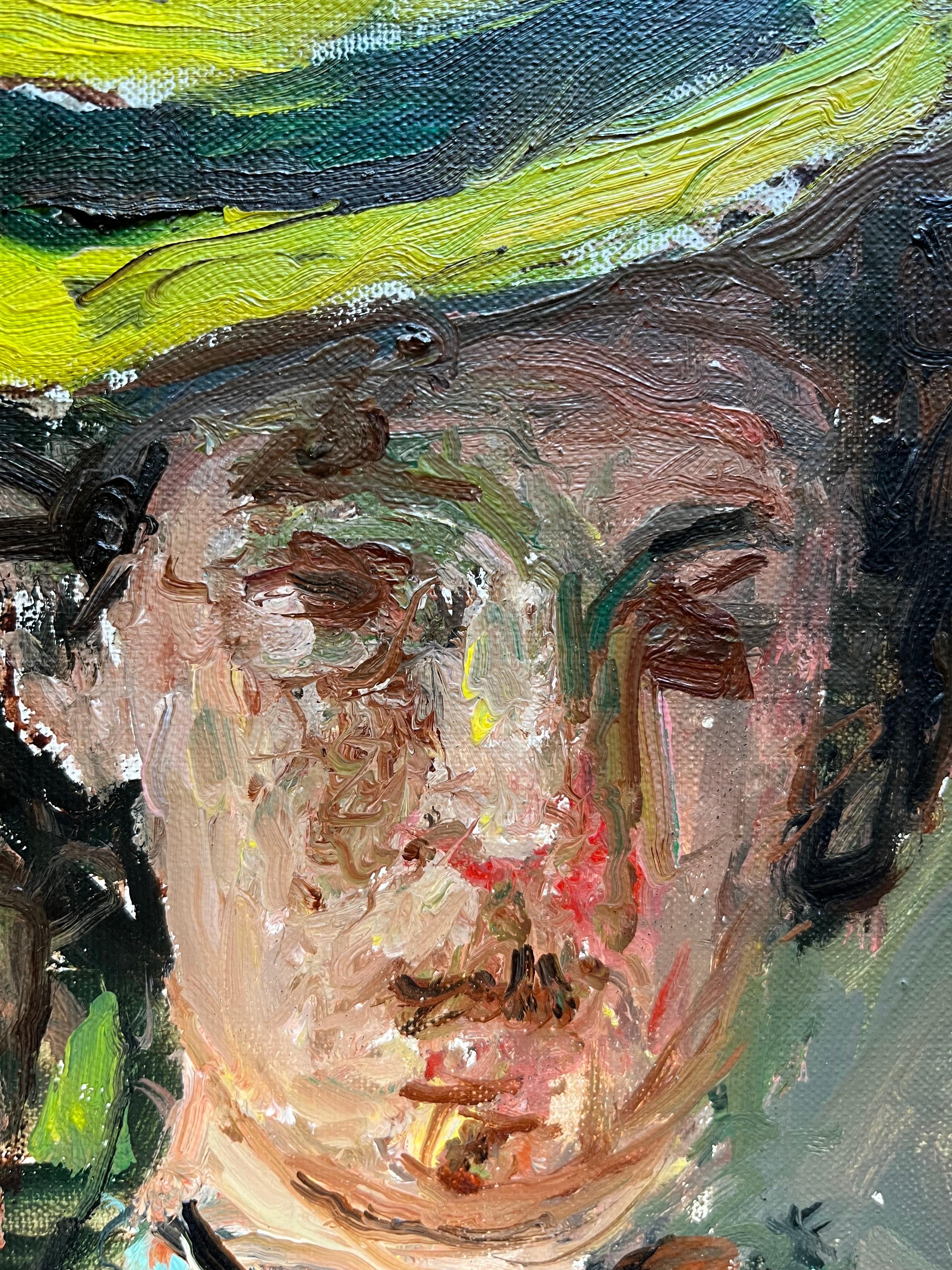 Porträt einer Dame von Paul Mathey - Öl auf Leinwand 42x62cm im Angebot 2