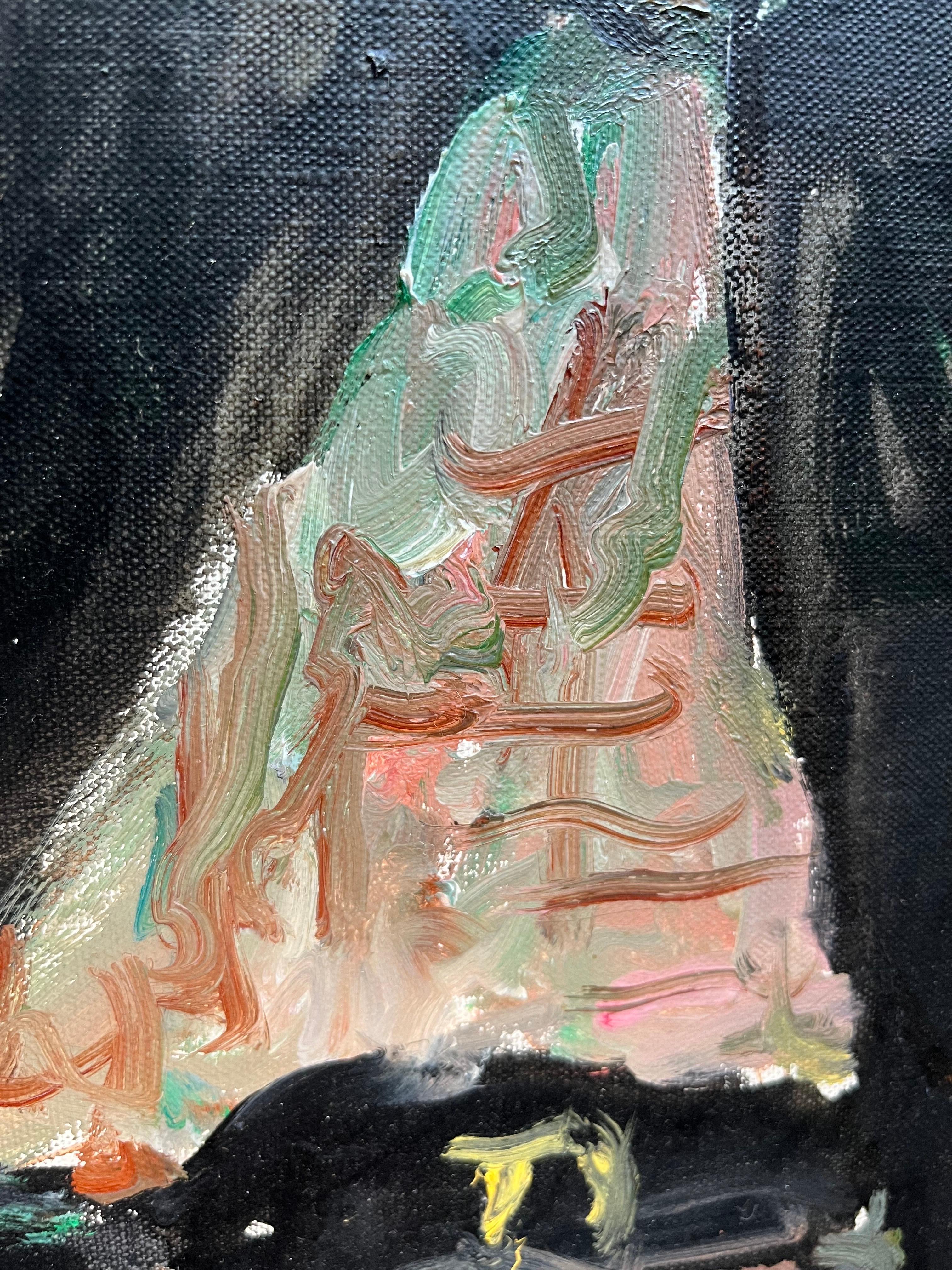 Porträt einer Dame von Paul Mathey - Öl auf Leinwand 42x62cm im Angebot 4
