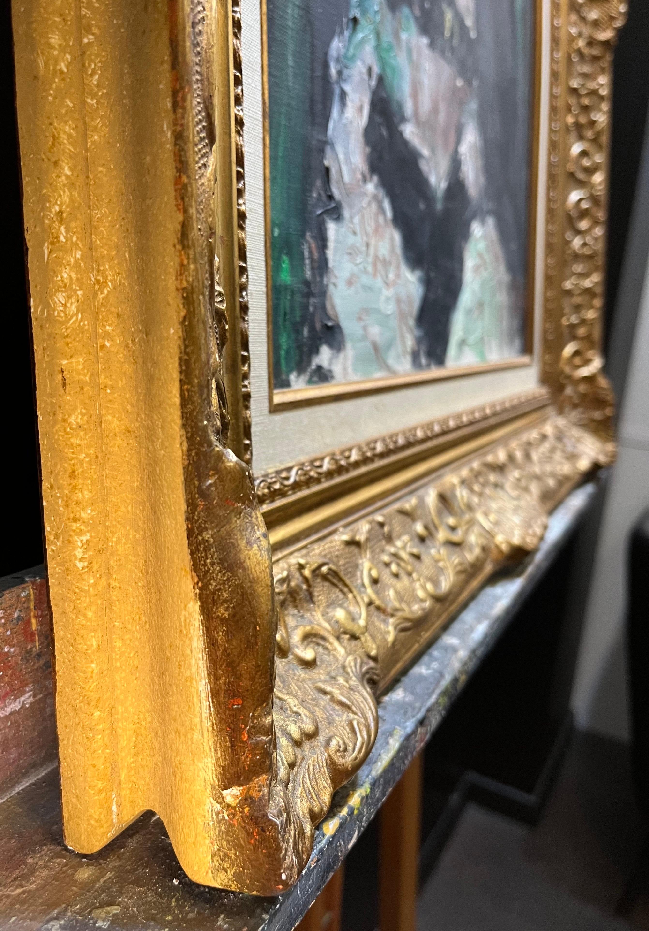 Porträt einer Dame von Paul Mathey - Öl auf Leinwand 42x62cm im Angebot 6