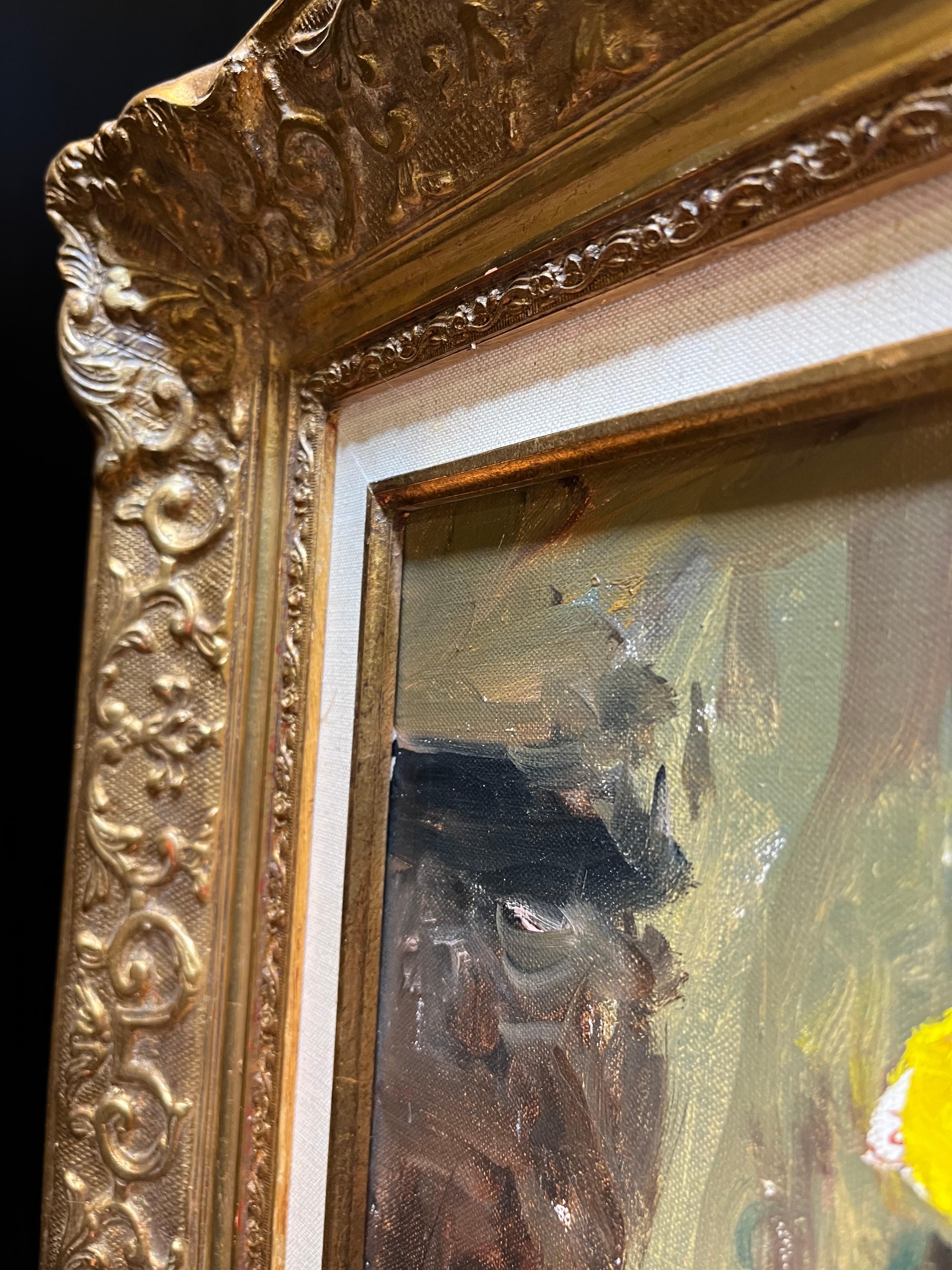 Porträt einer Dame von Paul Mathey - Öl auf Leinwand 42x62cm im Angebot 7