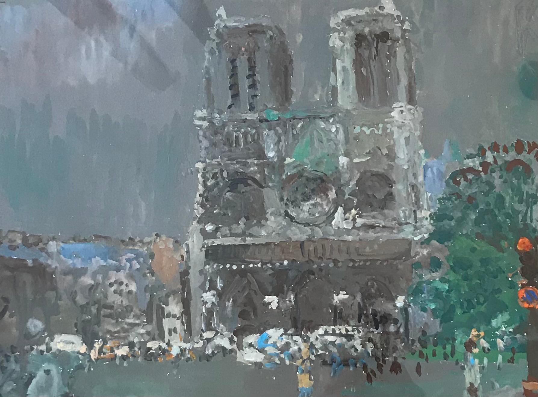 Paul Mathey Landscape Painting - The Notre Dame Cathedral, Paris