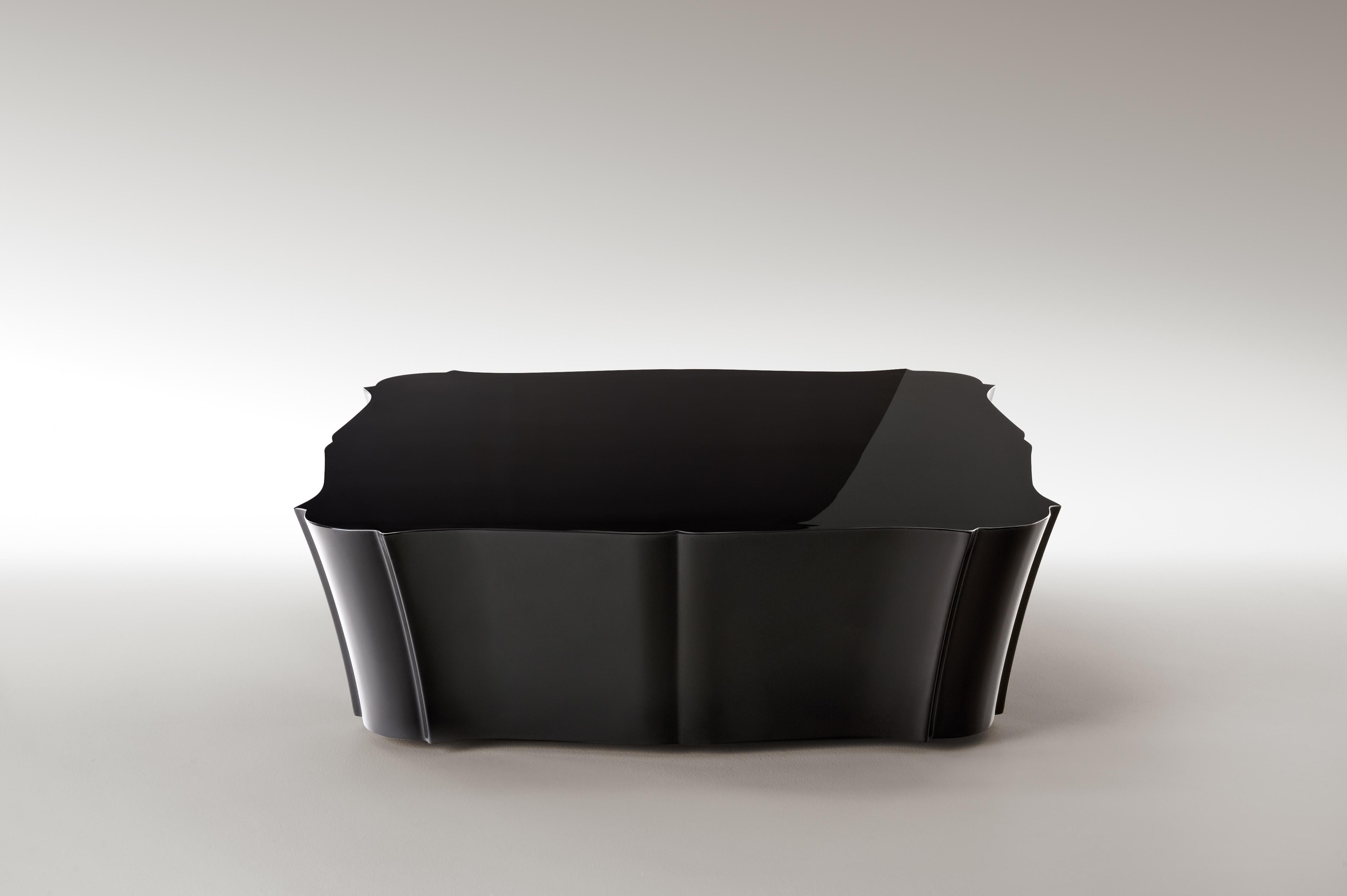 Italian Paul Mathieu x Luxury Living Contour Black Coffee Table For Sale