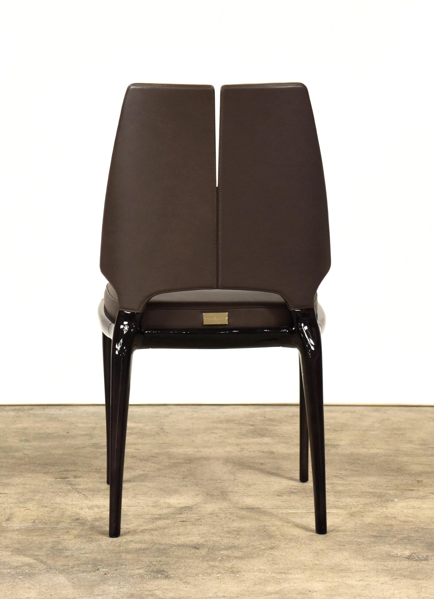 Italian Paul Mathieu x Luxury Living Contour Chair Lava For Sale