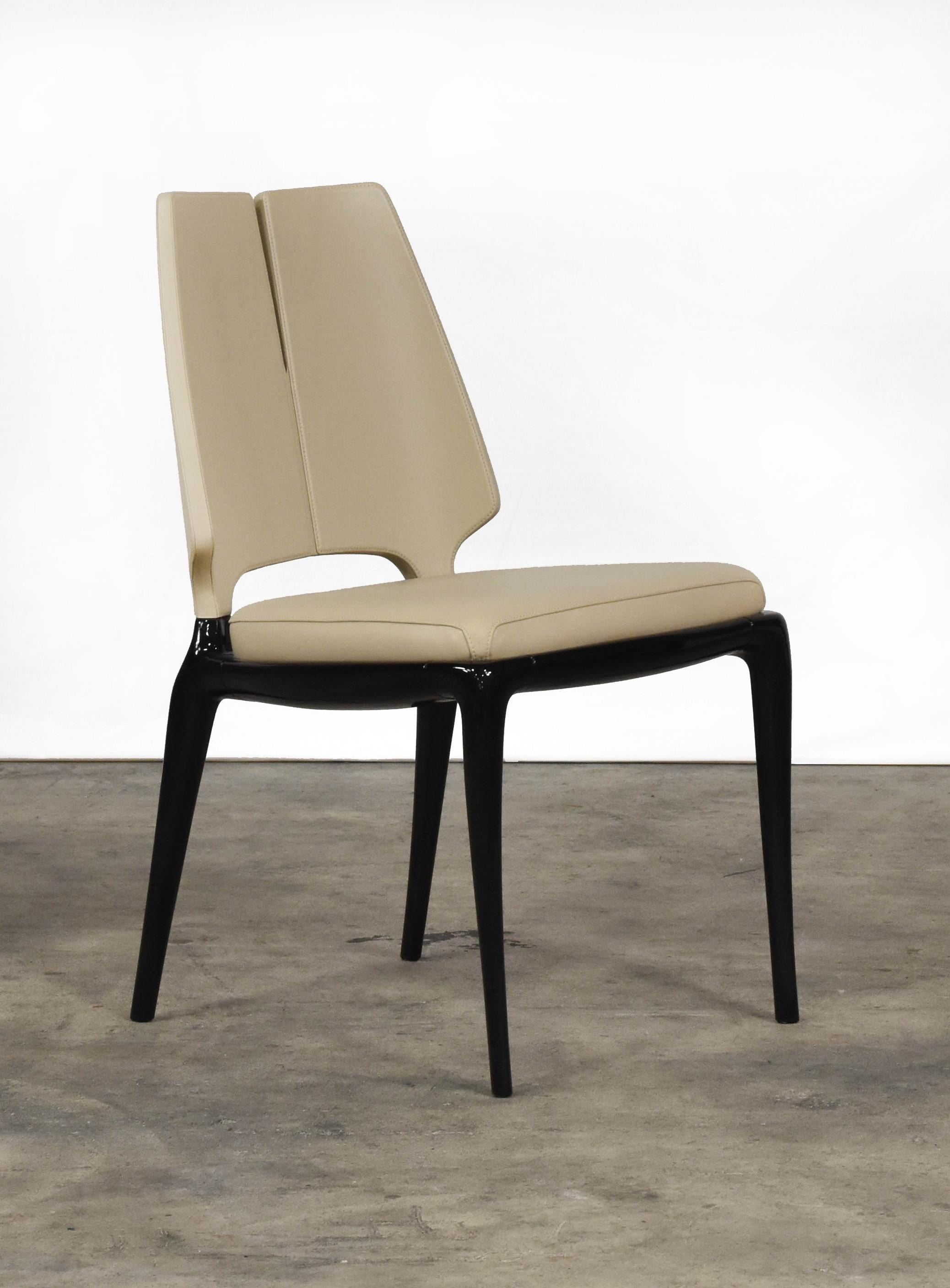 Paul Mathieu x Luxury Living Contour Chair, 6er-Set, Beige (Italienisch) im Angebot