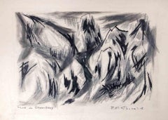 Antique Mountains - Drawing by Paul-Maurice Chevalier - Early 20th Century