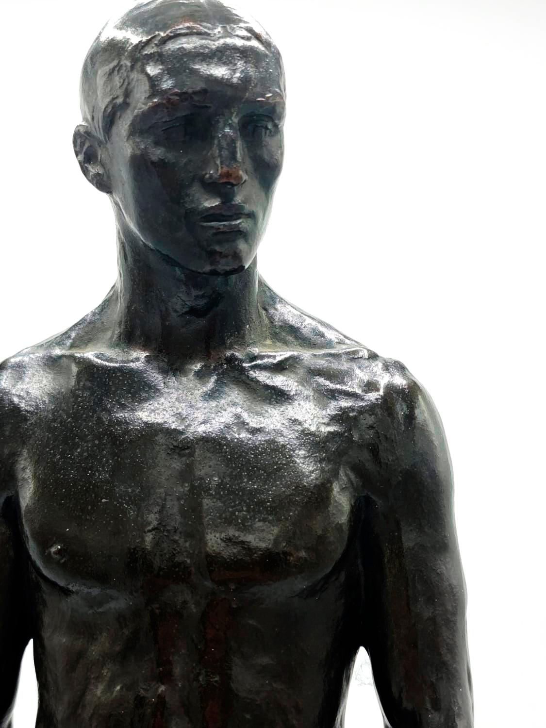 Sculpté à la main Paul-Maximilien Landowski, 1875-1961 Le Pugiliste