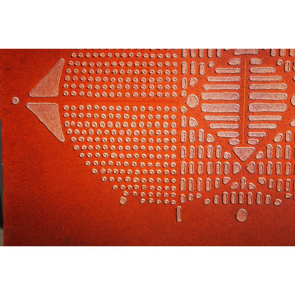 Late 20th Century Paul Maxwell Acrylic Casting on Paper