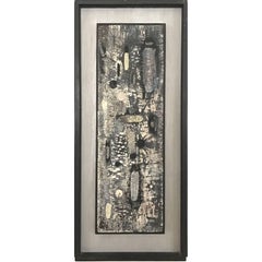 "Burned Over" Black and White Modern Abstract Oil Painting