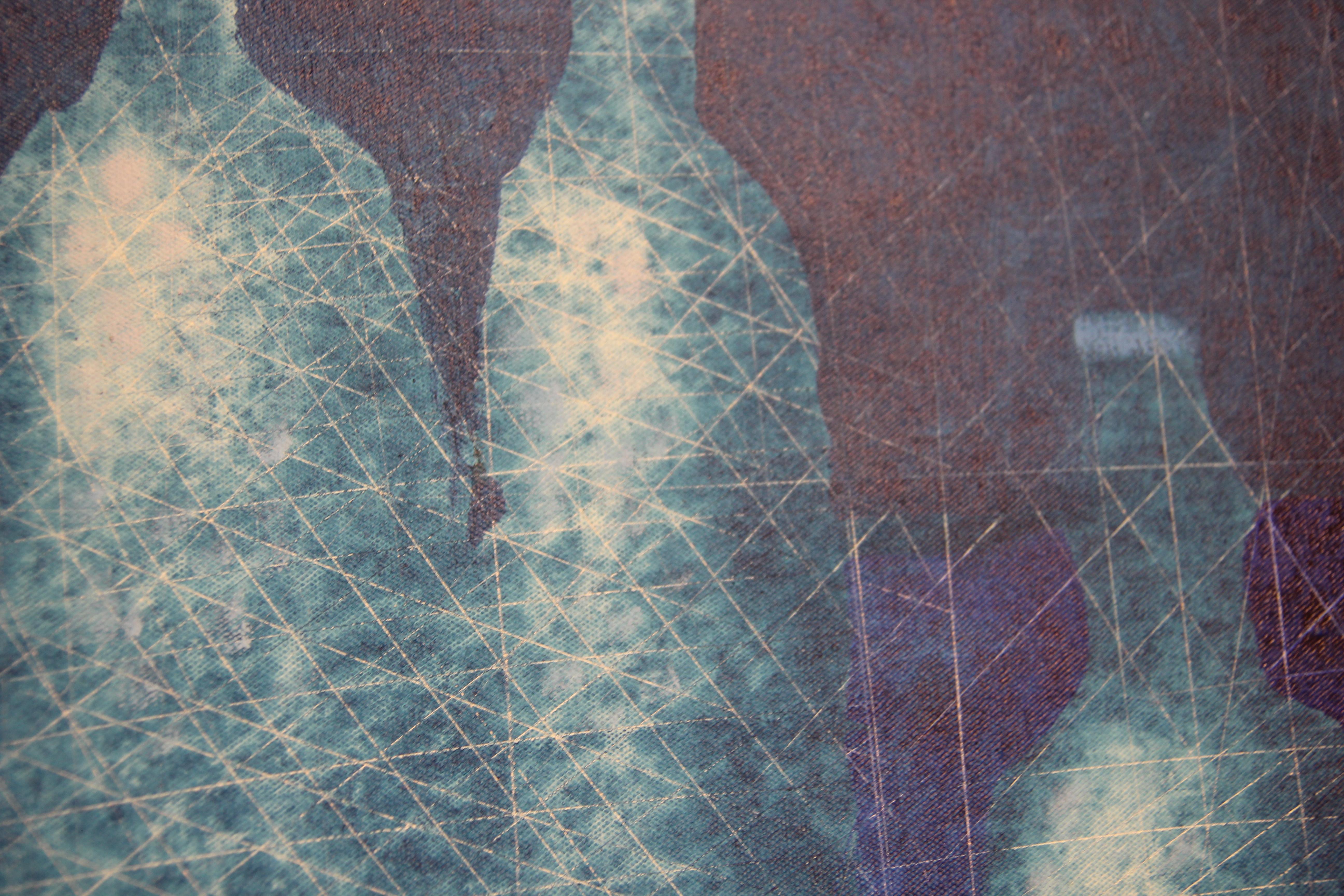 abstract bottle painting