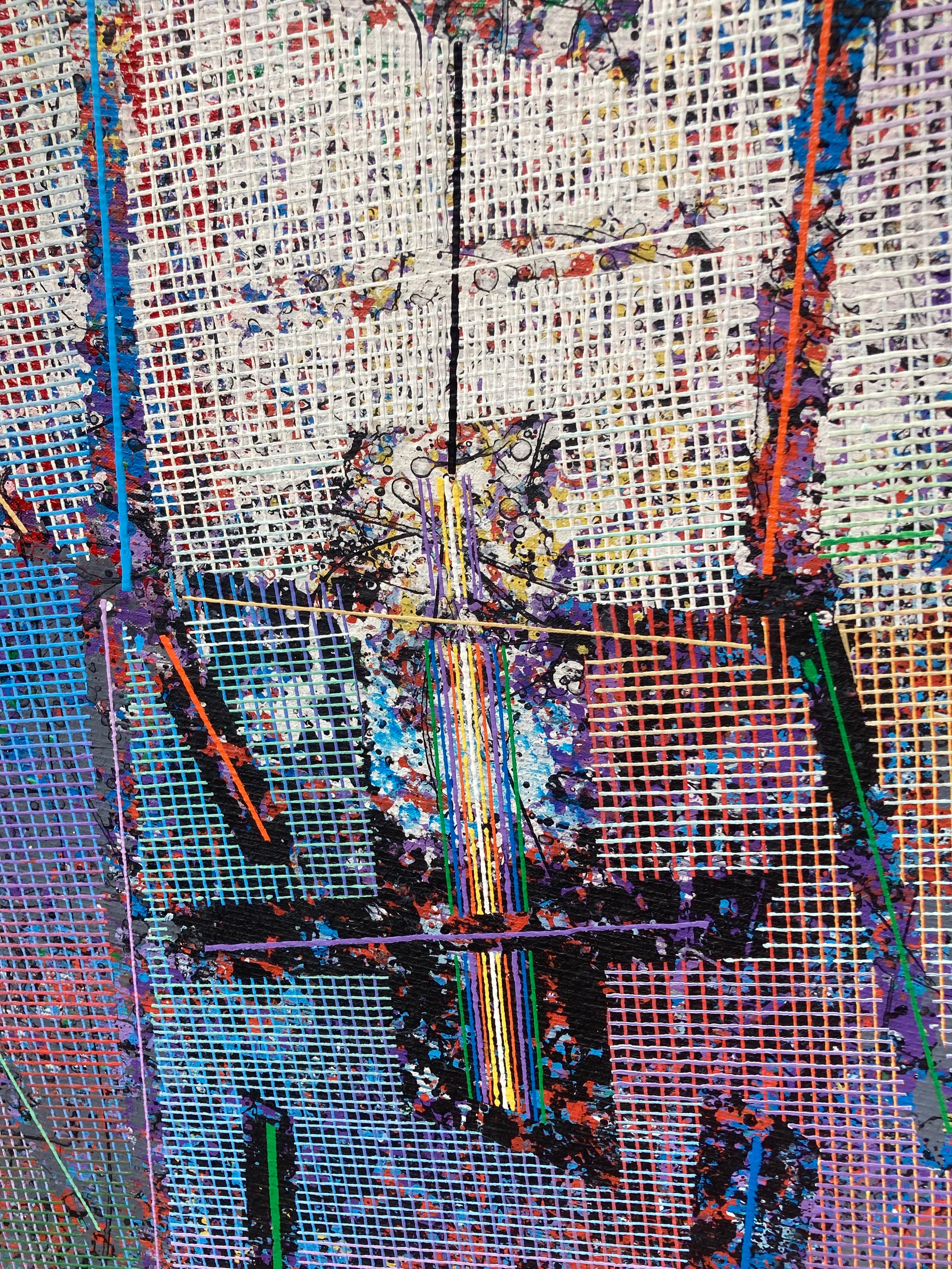 Sacred Abstract Composition - Gray Abstract Painting by Paul Maxwell