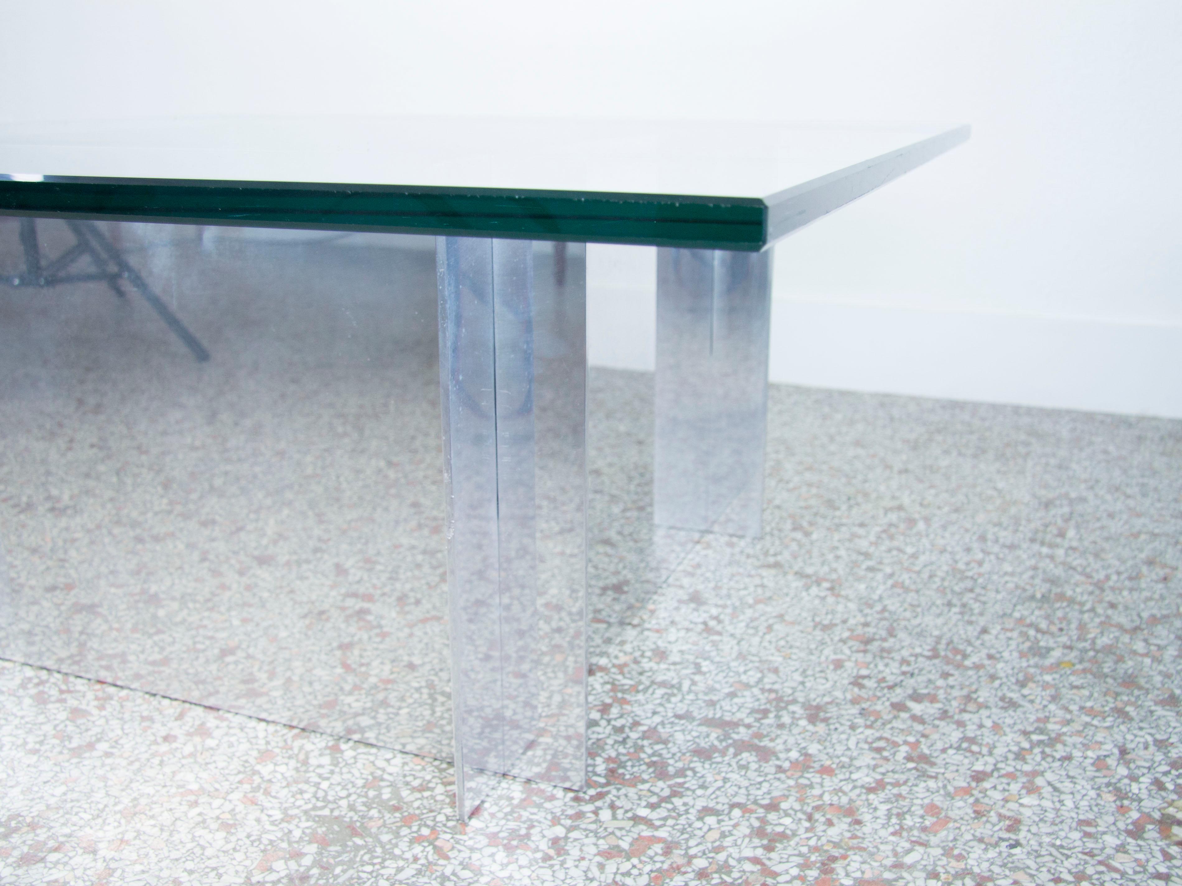 Couchtisch aus Aluminium und Glas von Paul Mayen für Habitat im Angebot 5