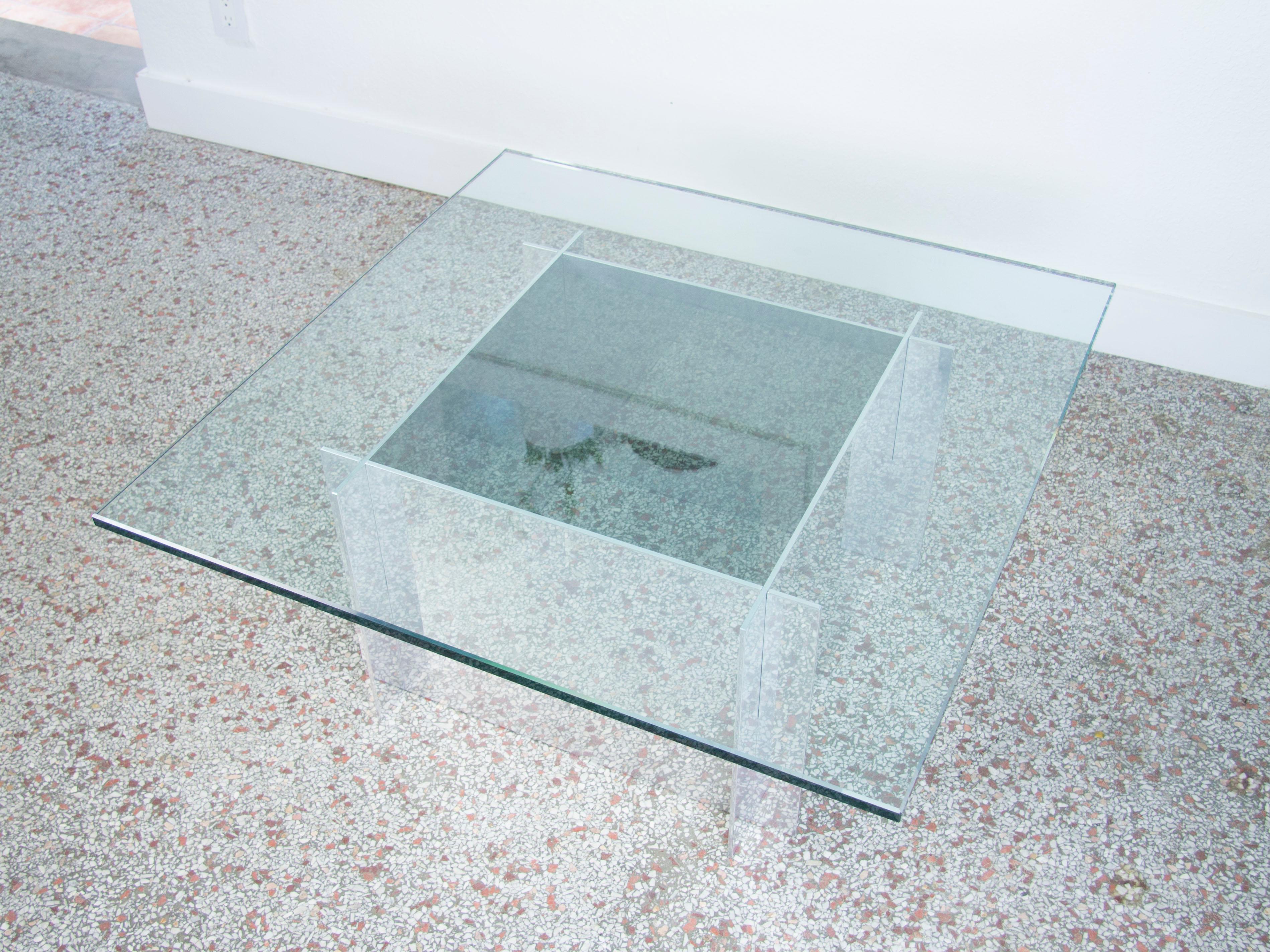 Couchtisch aus Aluminium und Glas von Paul Mayen für Habitat im Angebot 11