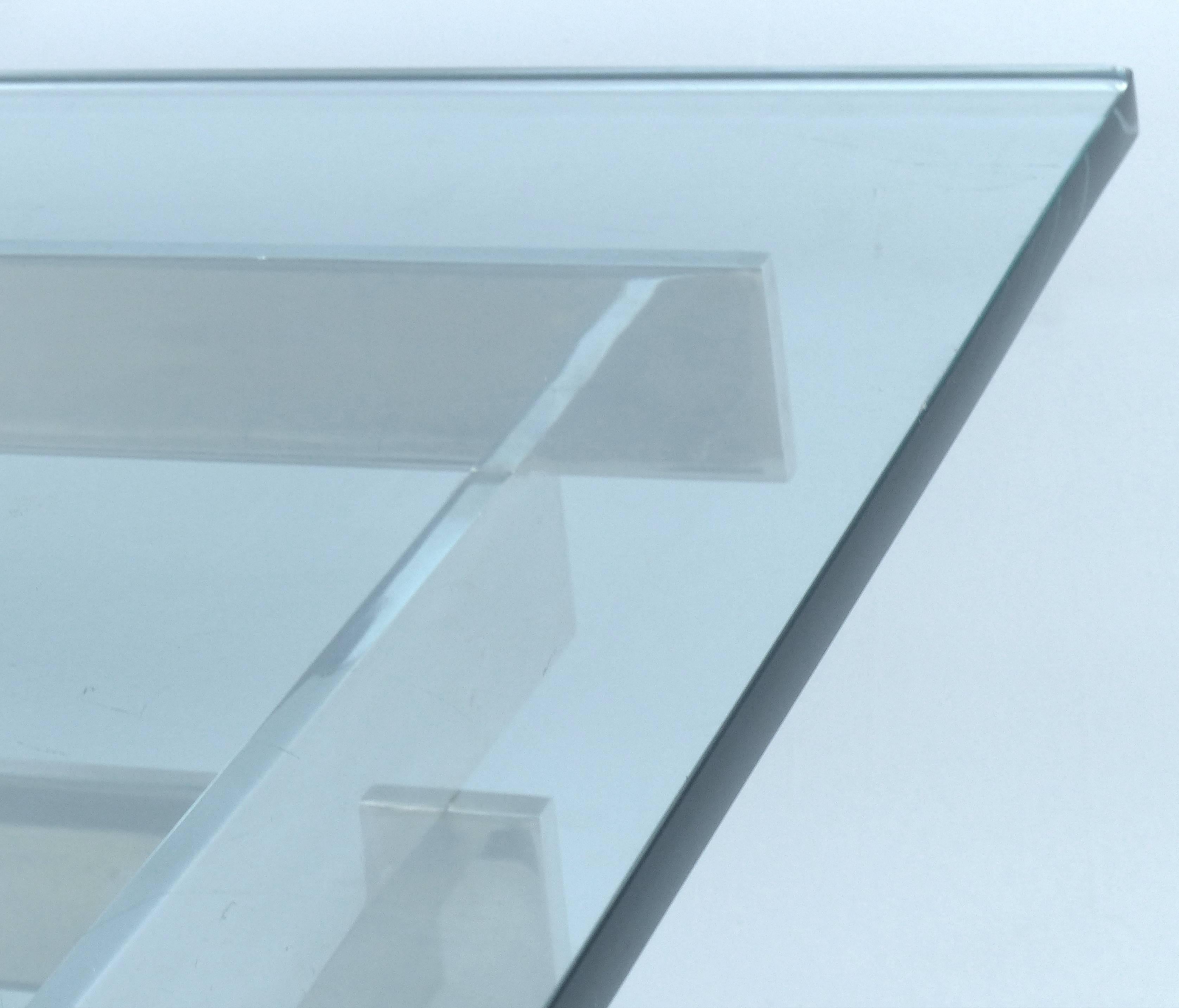 Mid-Century Modern Table basse en aluminium et verre Paul Mayen pour Habitat en vente