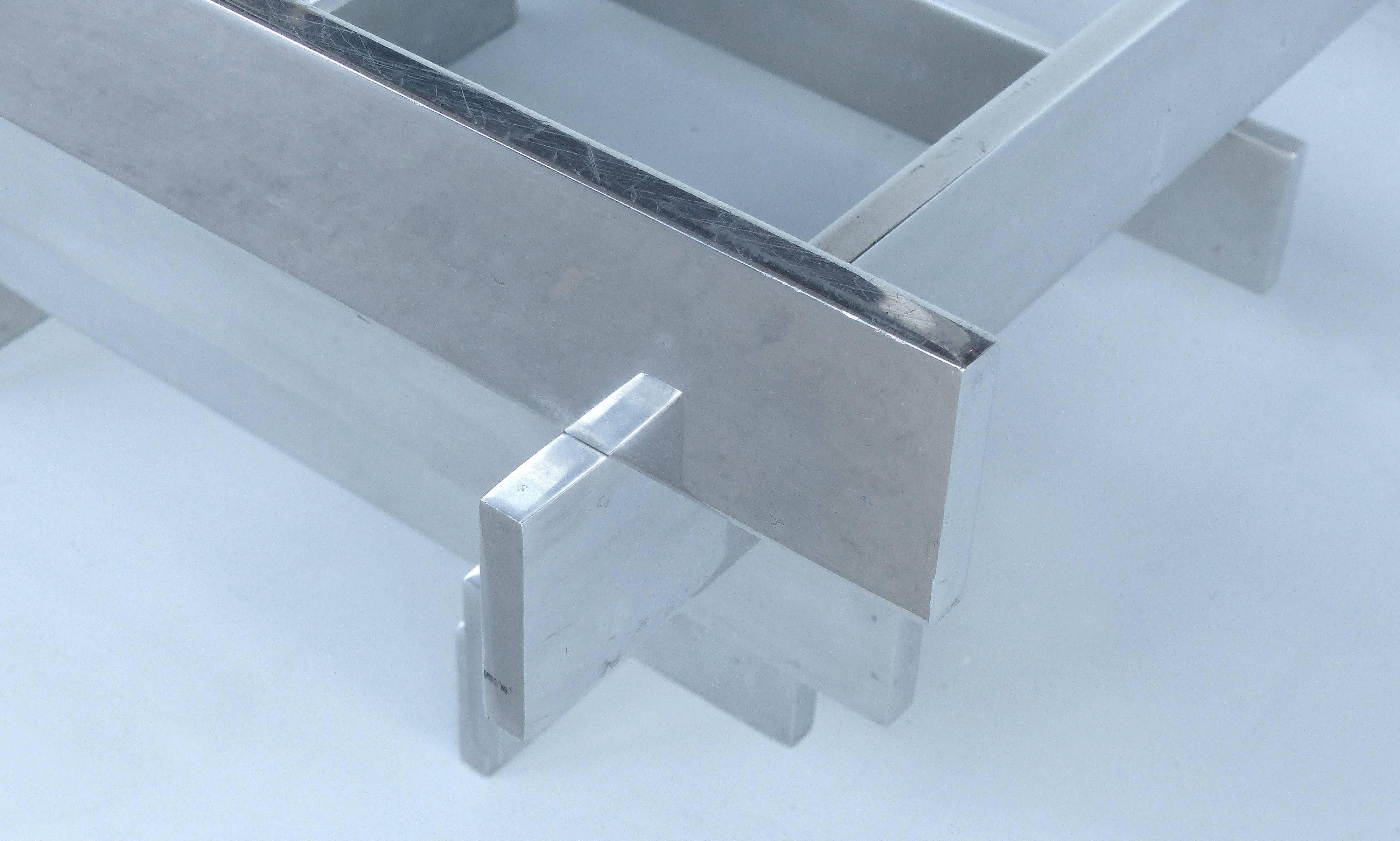 Couchtisch aus Aluminium und Glas von Paul Mayen für Habitat im Zustand „Gut“ in Miami, FL