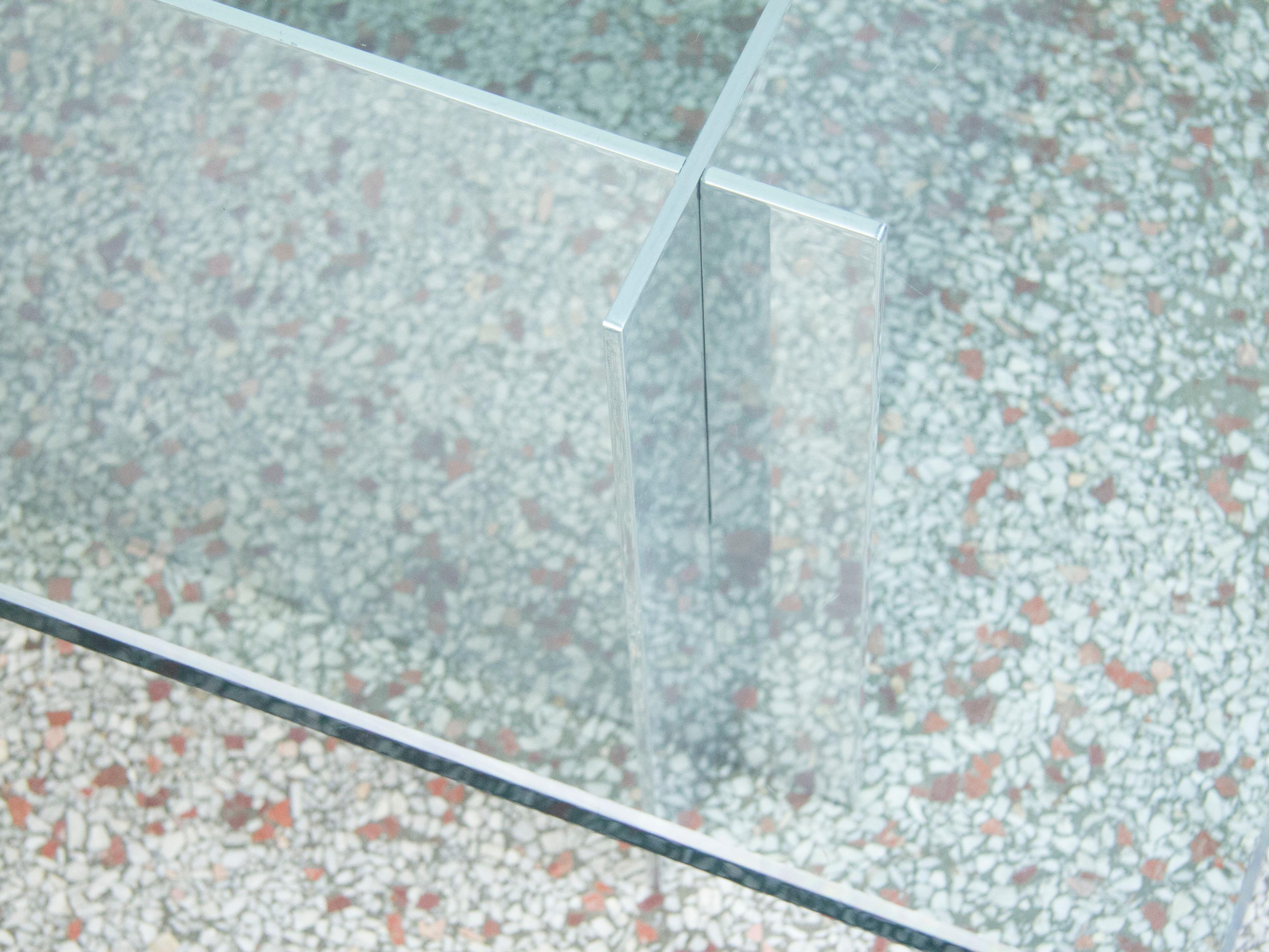 Couchtisch aus Aluminium und Glas von Paul Mayen für Habitat im Angebot 1