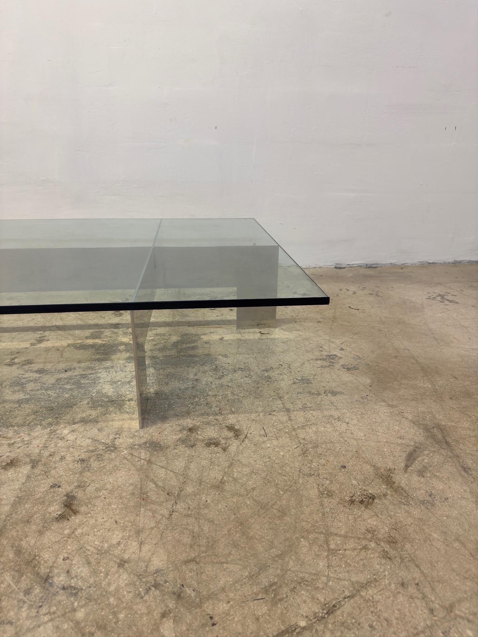 Table basse ou Cocktail Tables en aluminium et verre pour Habitat, Paul Mayen, 1970 en vente 5