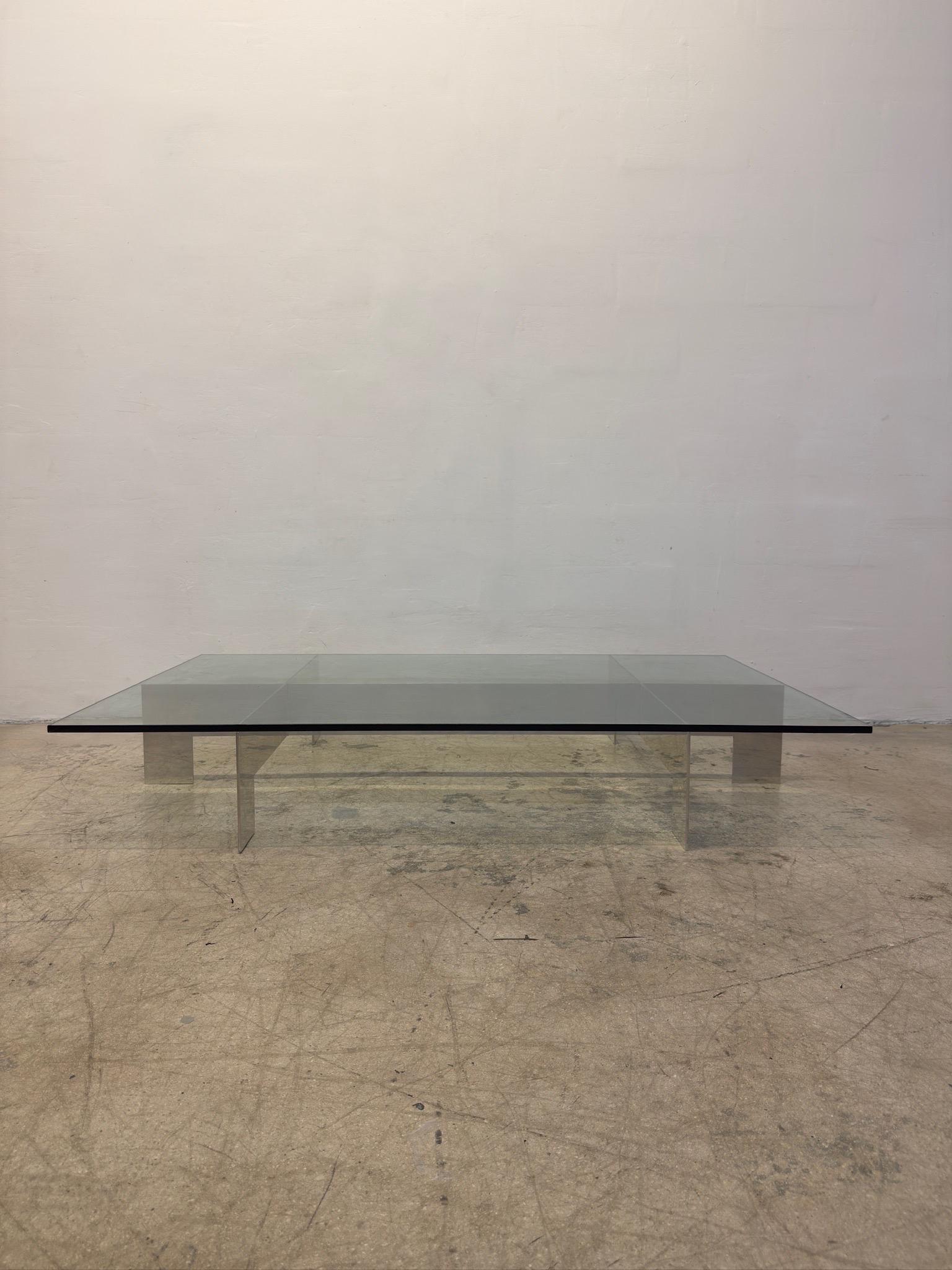 Mid-Century Modern Table basse ou Cocktail Tables en aluminium et verre pour Habitat, Paul Mayen, 1970 en vente