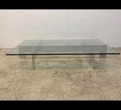 Paul Mayen Aluminum and Glass Top Coffee or Cocktail Table for Habitat, 1970s
