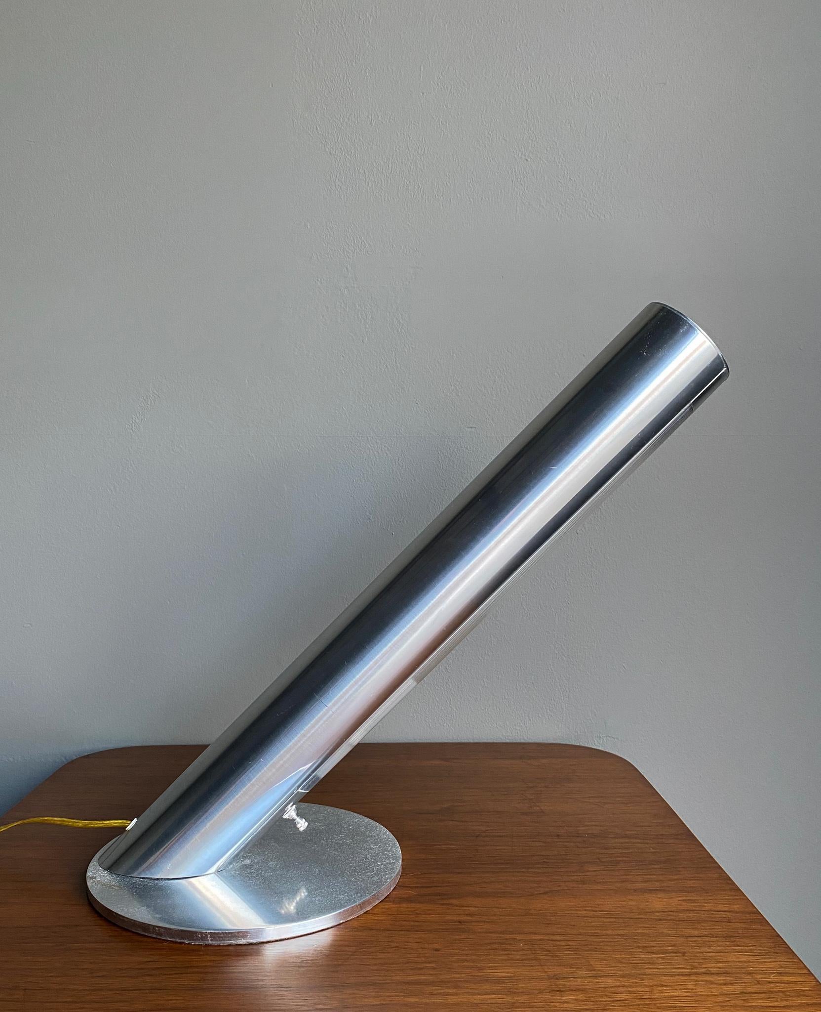 Paul Mayen Angled cylinder table lamp by for Habitat, circa 1970.