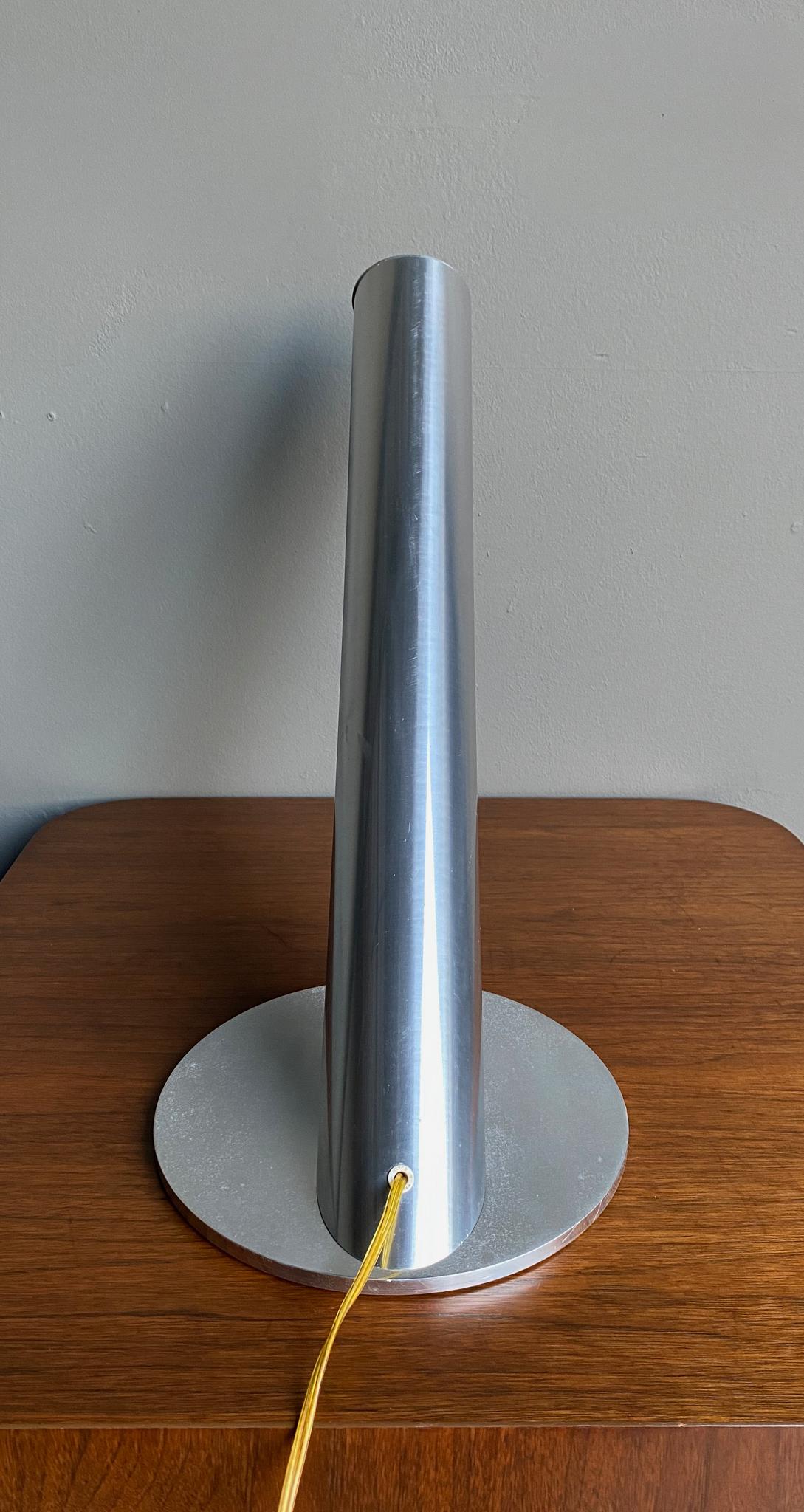 Aluminum Paul Mayen Angled Cylinder Lamp by for Habitat, circa 1970