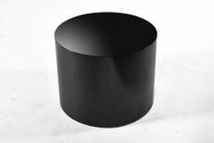 Paul Mayen Black Drum Side/End Table, 1970