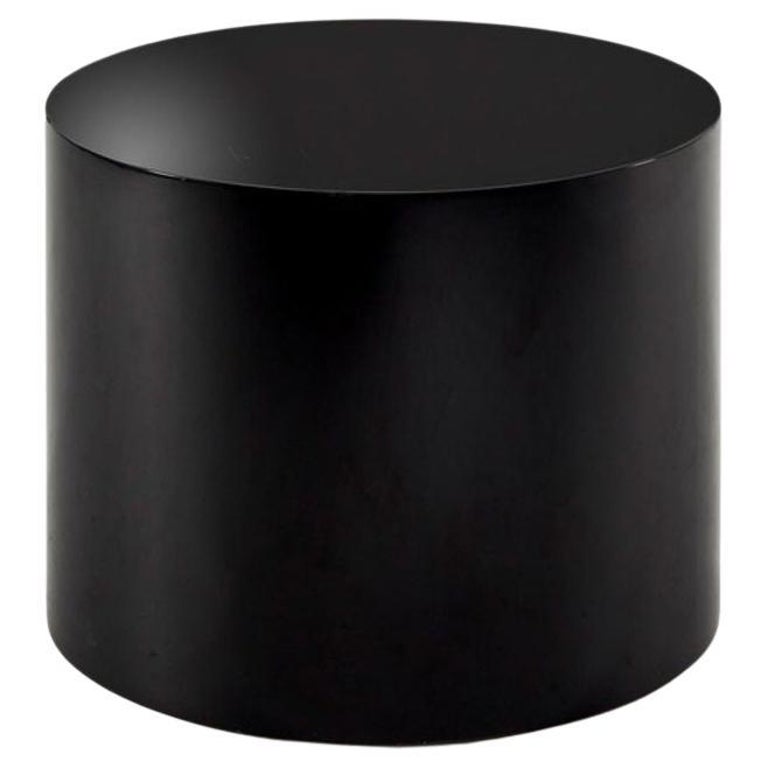 Paul Mayen Black Drum Side/End Table, 1970 at 1stDibs