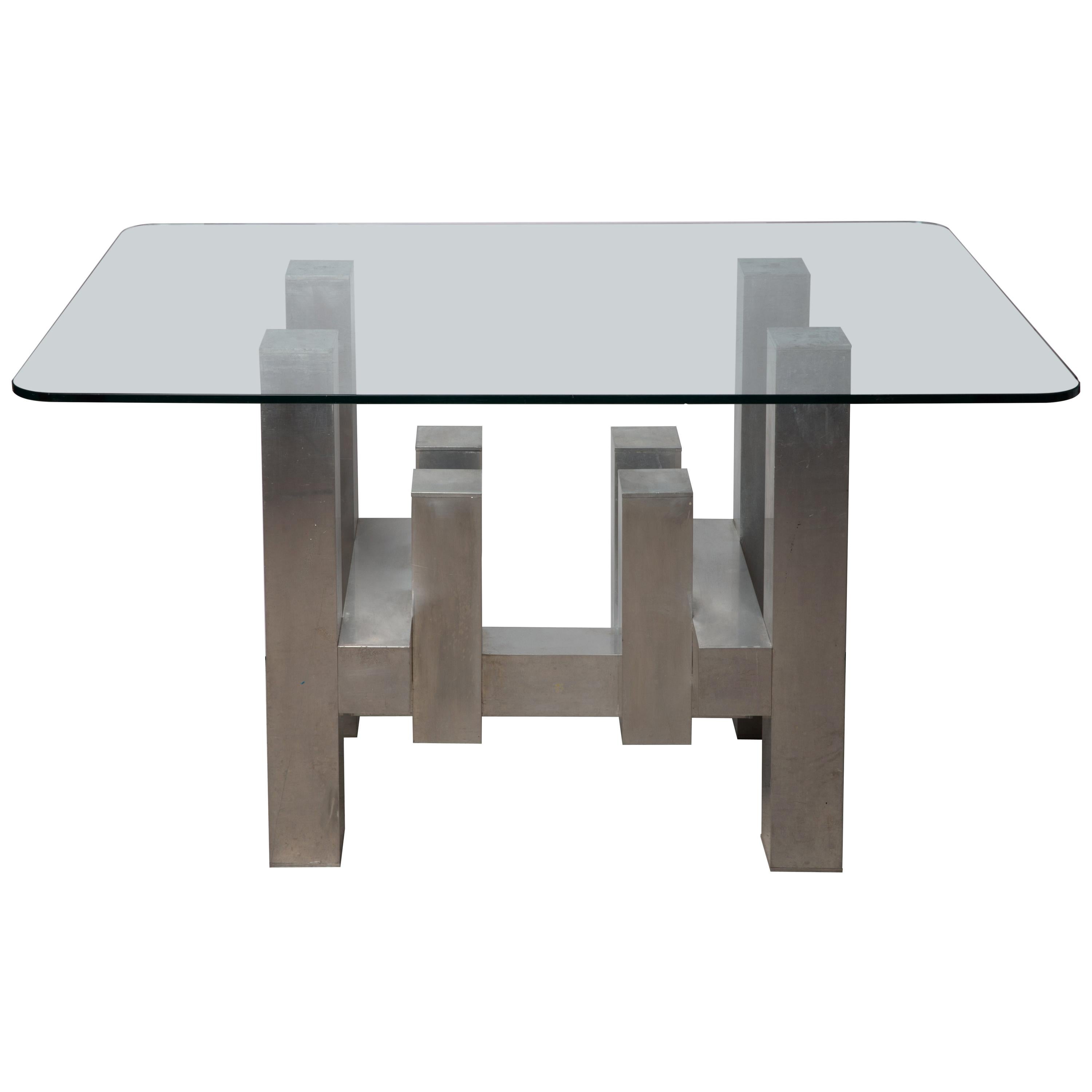 Paul Mayen Cityscape for Habitat Aluminum Geometric Based Dining Table
