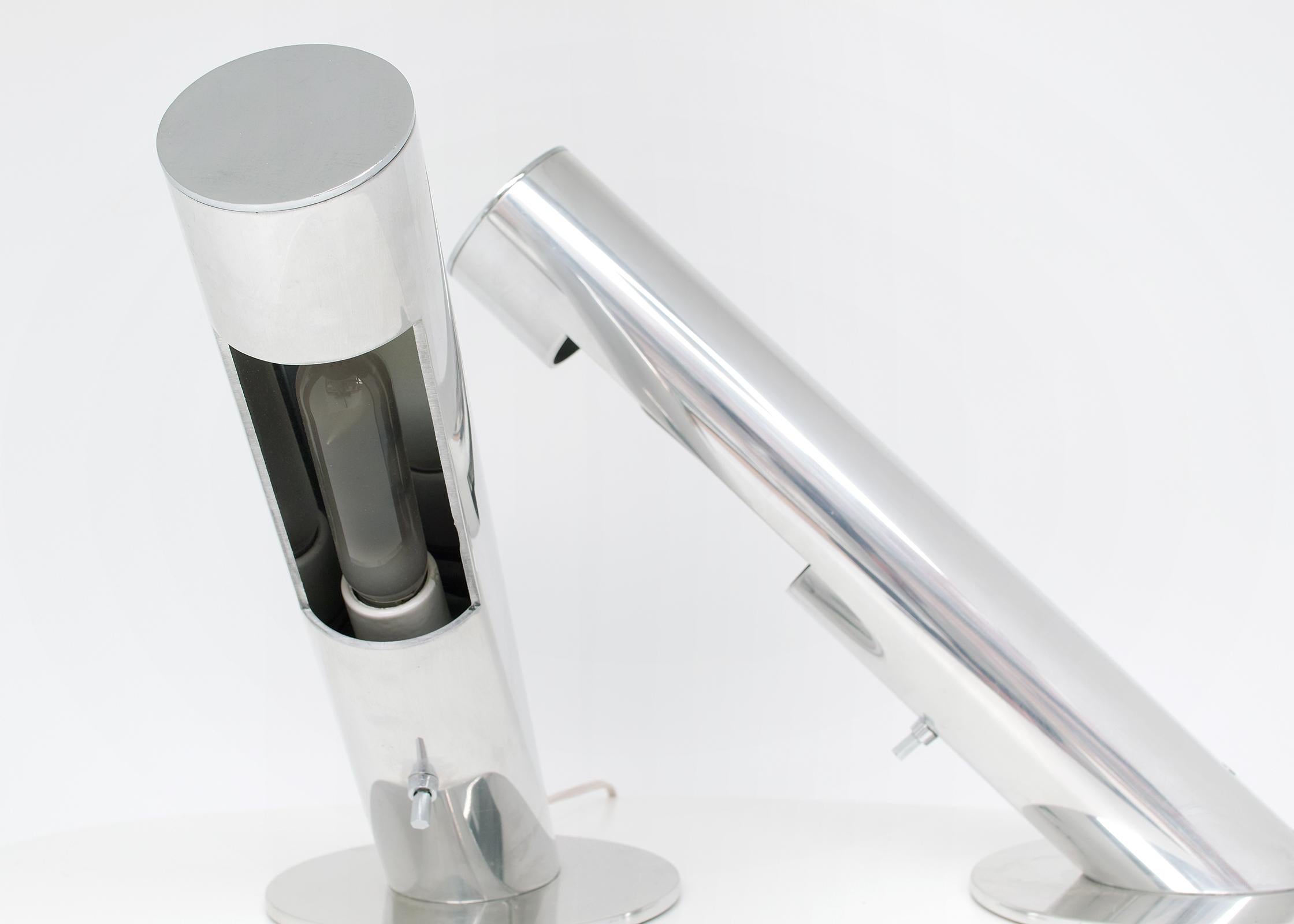Moderne Paul Mayen pour Habitat - Lampes cylindriques en aluminium en vente