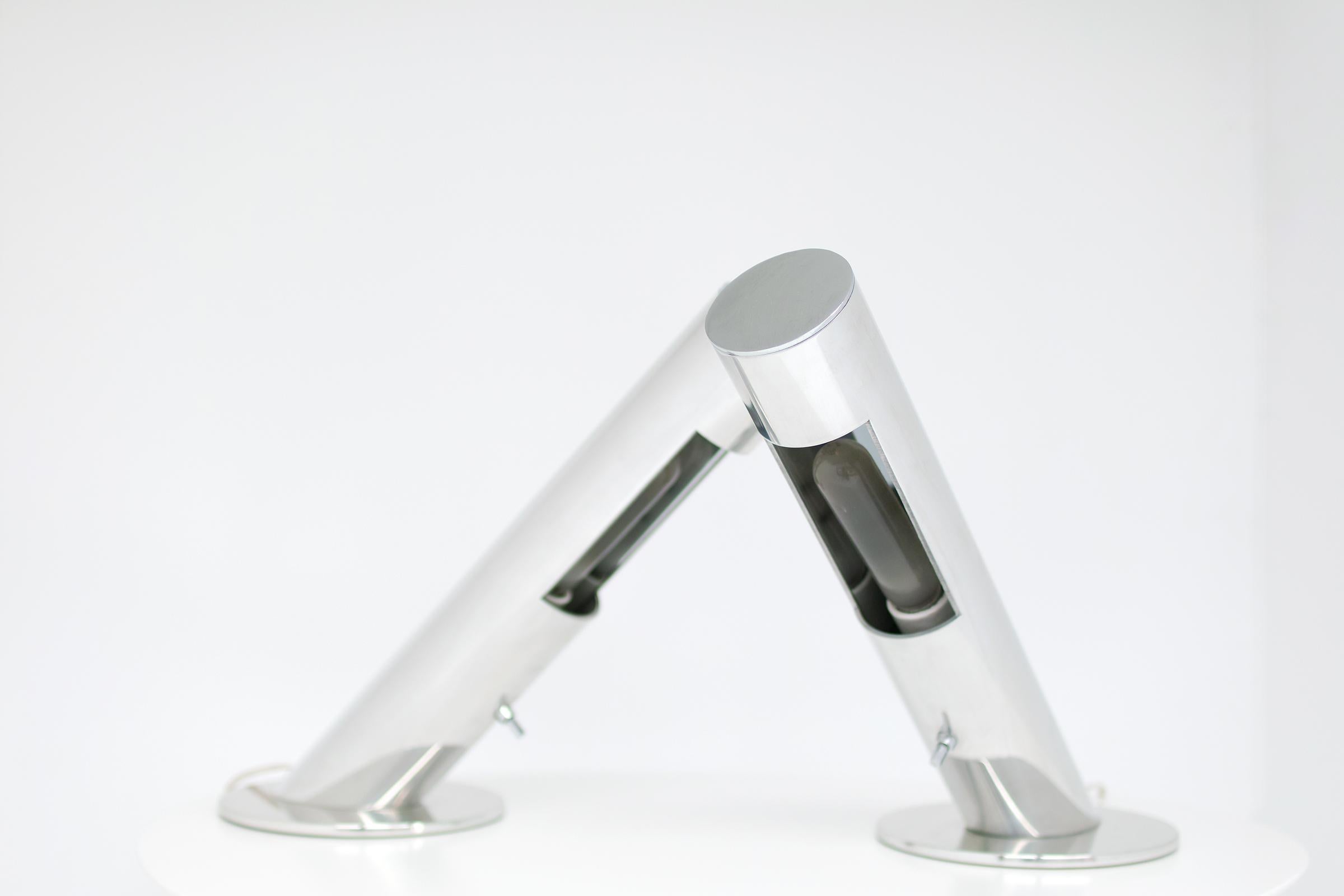 American Paul Mayen for Habitat Aluminium Cylinder Lamps For Sale