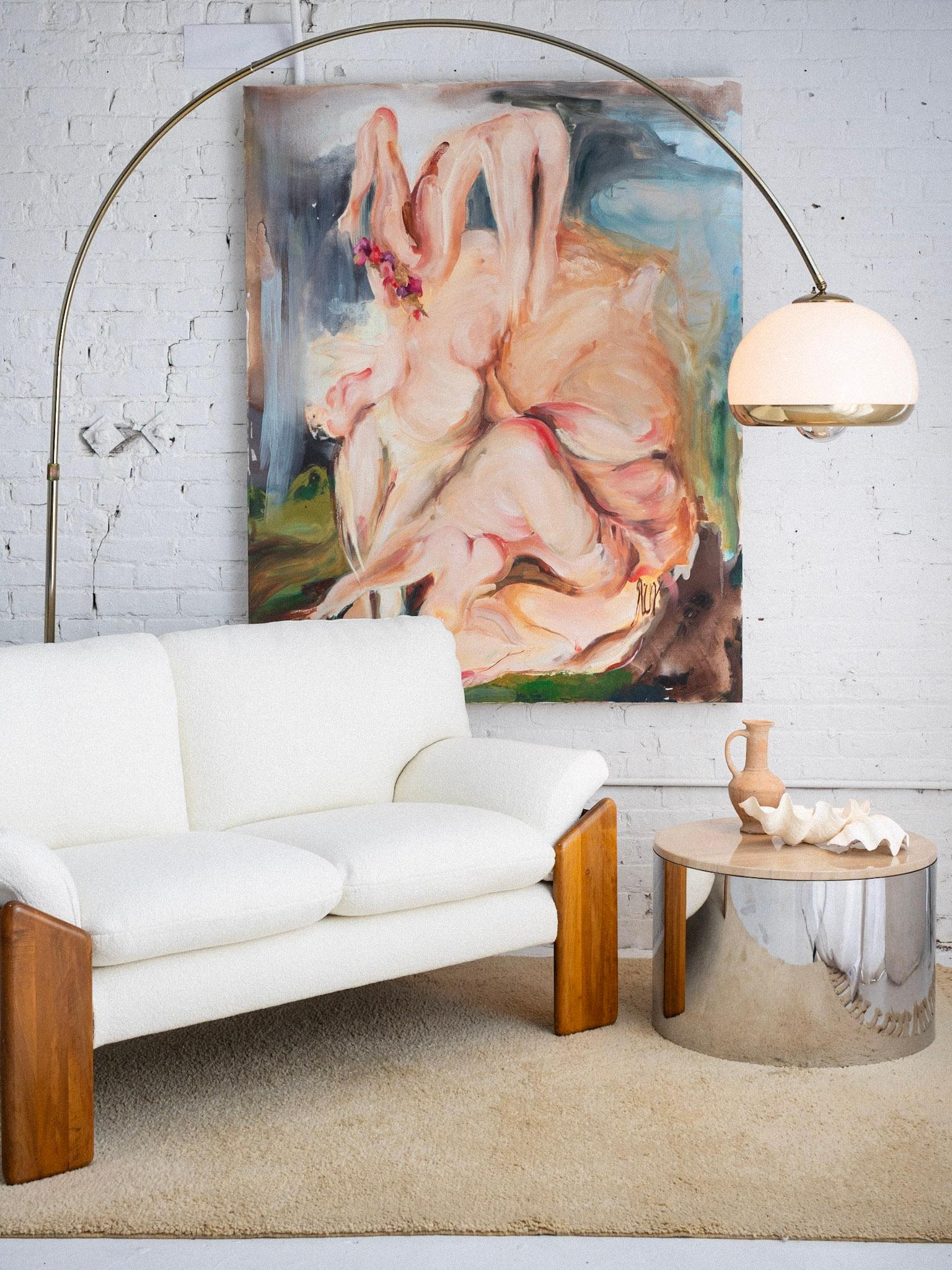 Paul Mayen for Habitat Chrome and Marble Drum Table 4