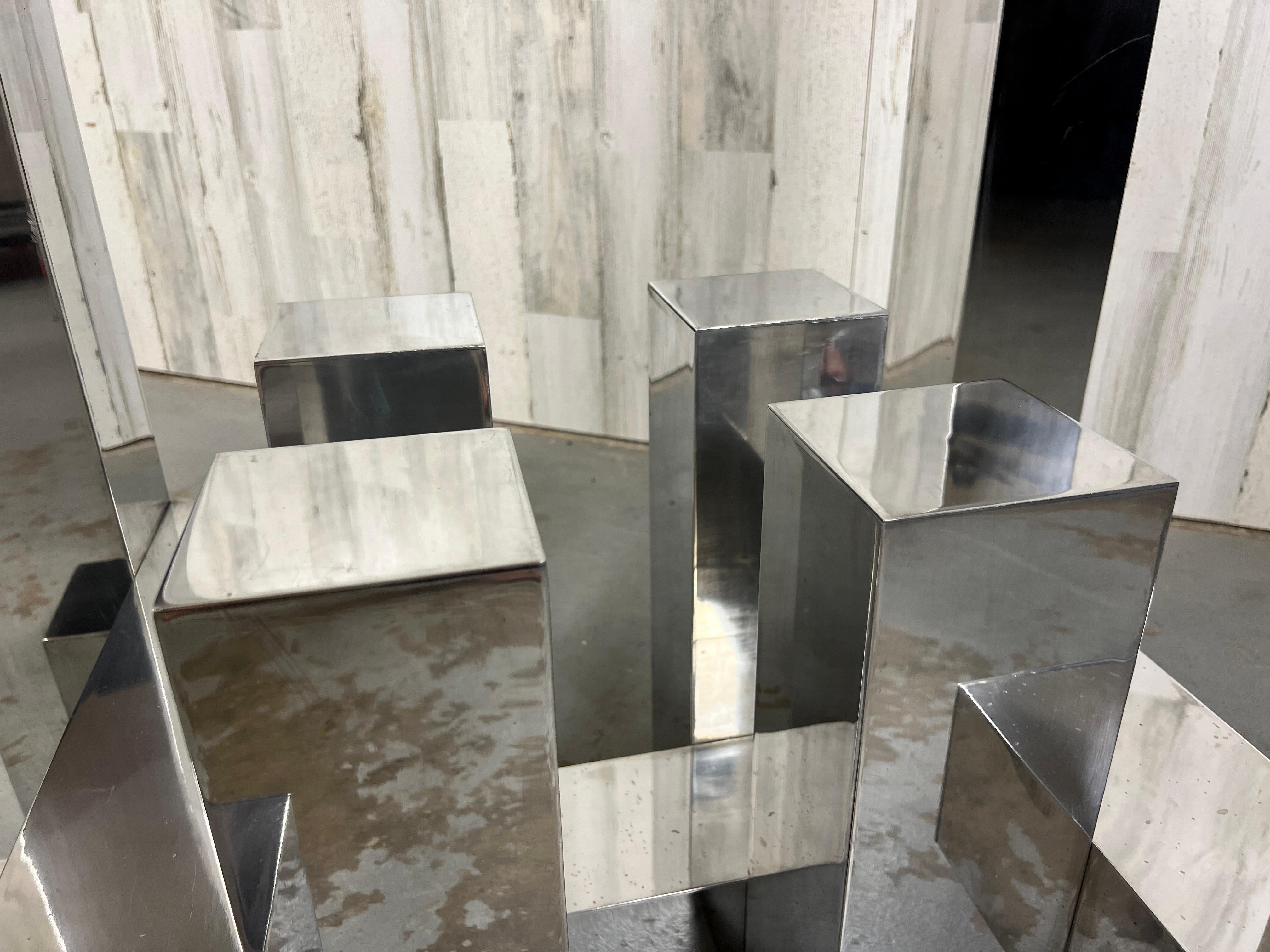 Esstisch aus Aluminium von Paul Mayen für Habitat Cityscape  im Angebot 7