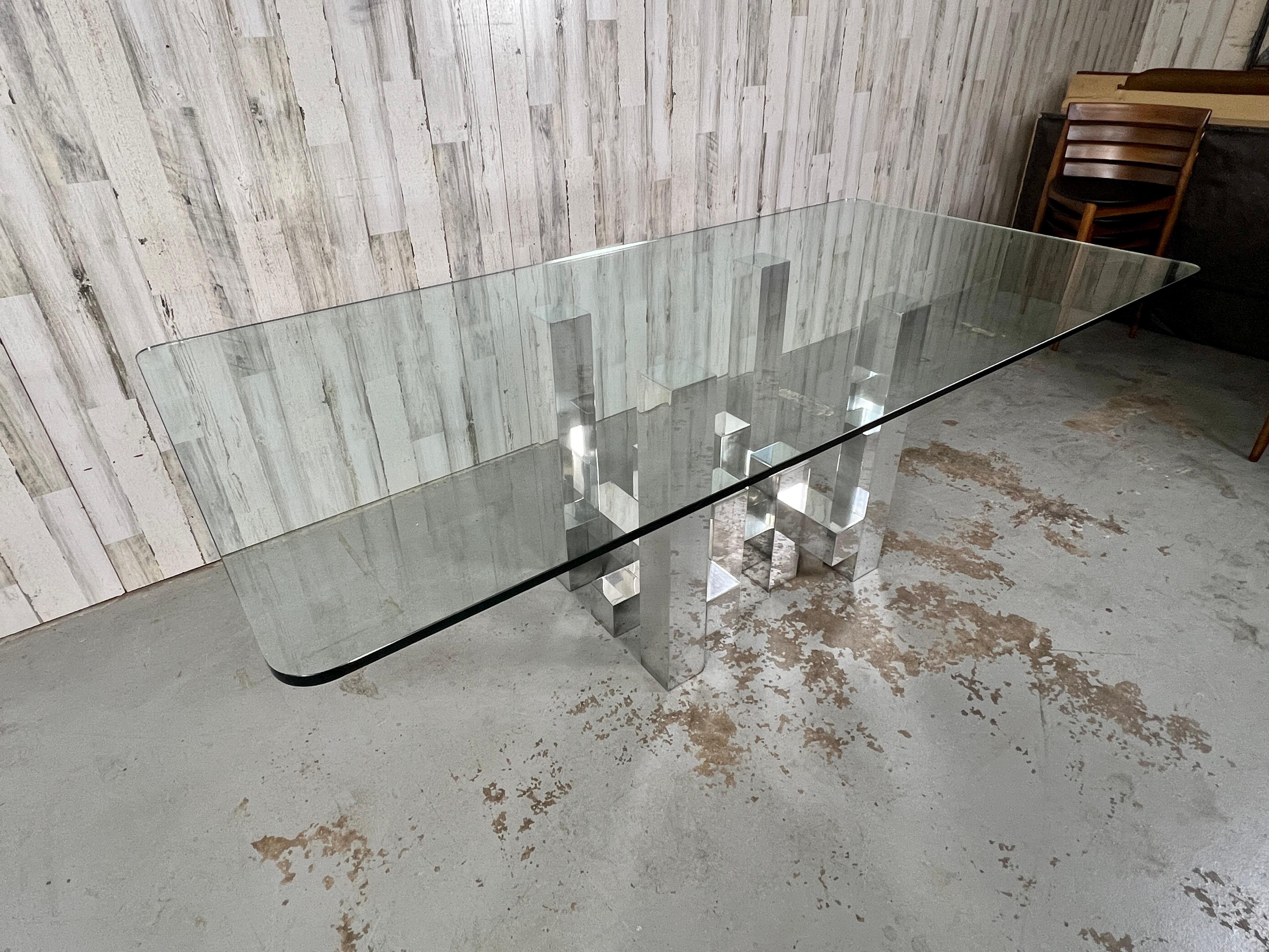 Moderne Table à manger en aluminium Paul Mayen pour Habitat Cityscape  en vente
