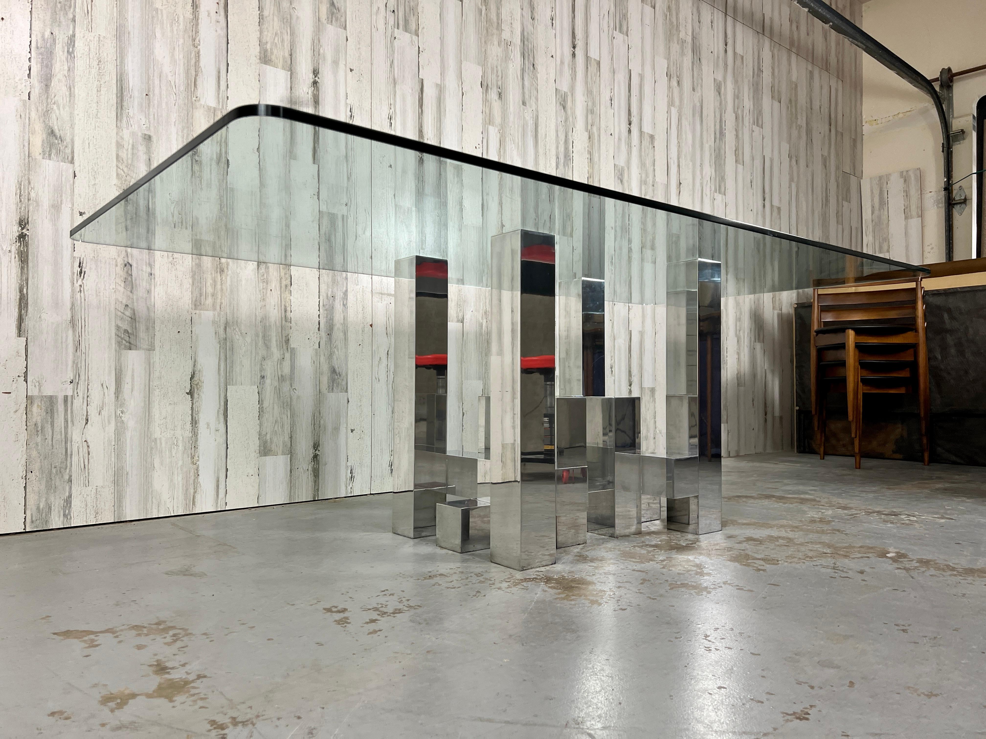 Esstisch aus Aluminium von Paul Mayen für Habitat Cityscape  (20. Jahrhundert) im Angebot