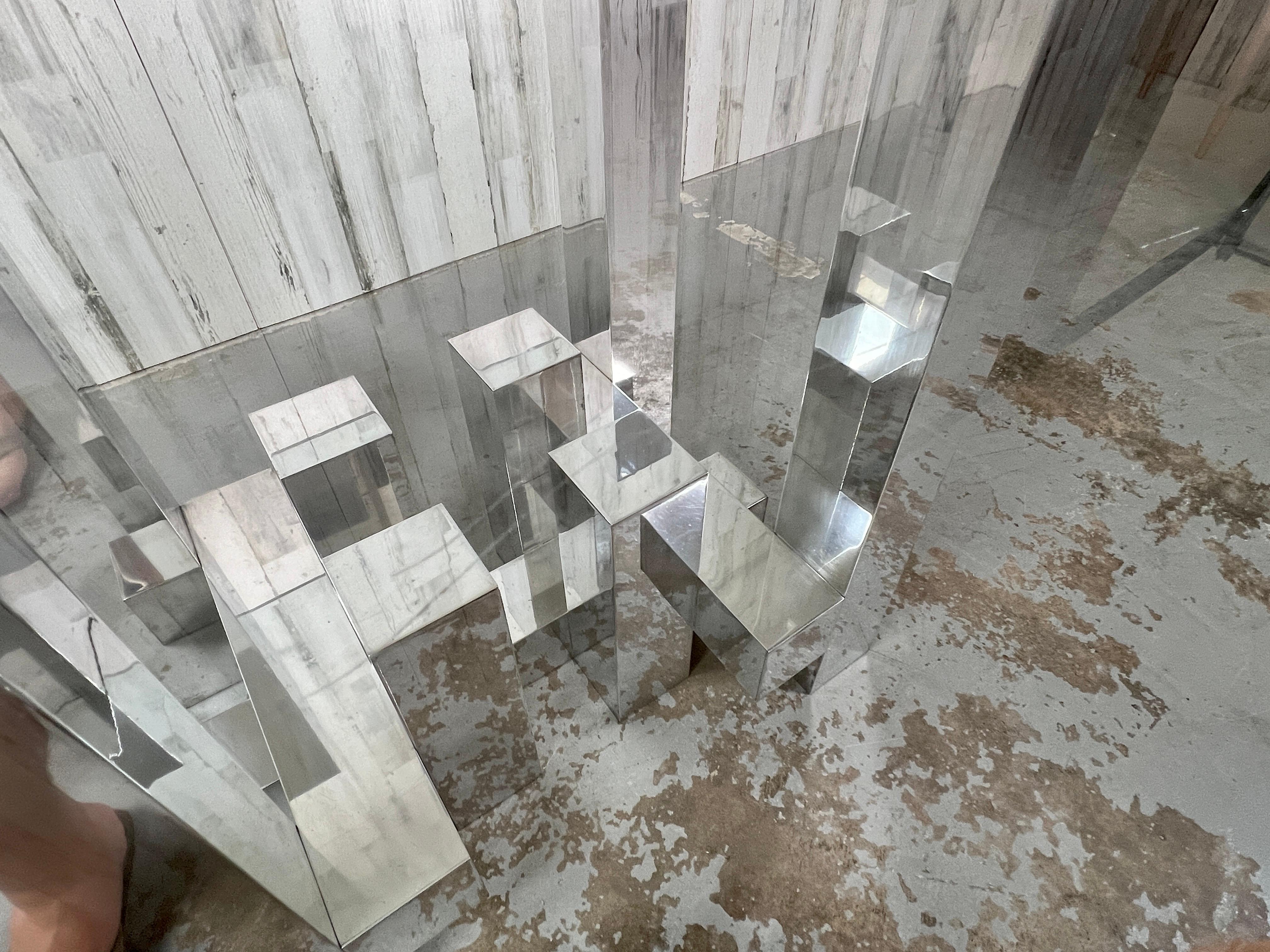 Esstisch aus Aluminium von Paul Mayen für Habitat Cityscape  im Angebot 2