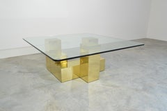 Paul Mayen for Habitat Cityscape Cocktail Table in Rare Brass after Paul Evans