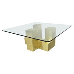 Paul Mayen for Habitat Cityscape Cocktail Table in Rare Brass after Paul Evans