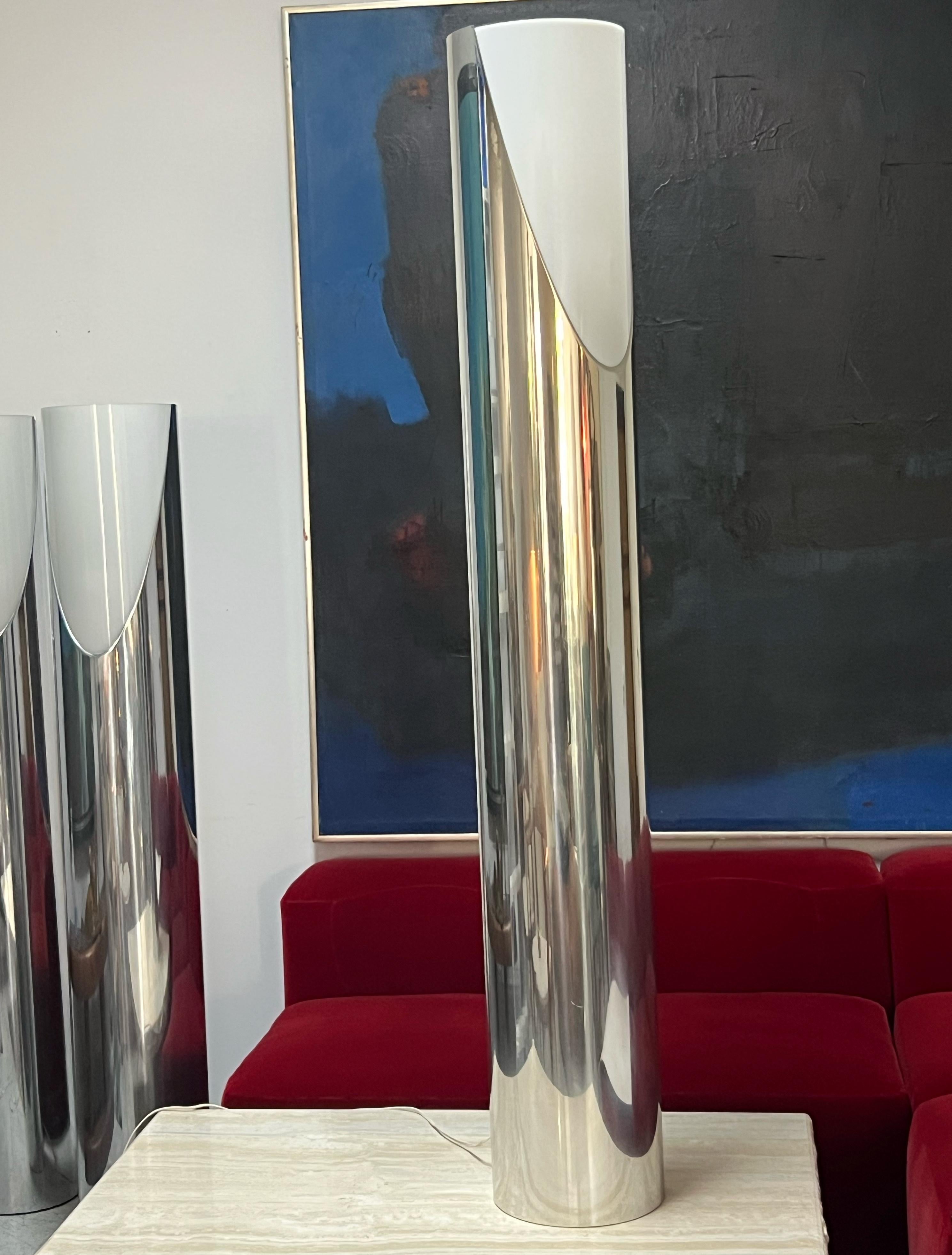 Aluminum Paul Mayen for Habitat Cylinder Floor Lamp 1970s