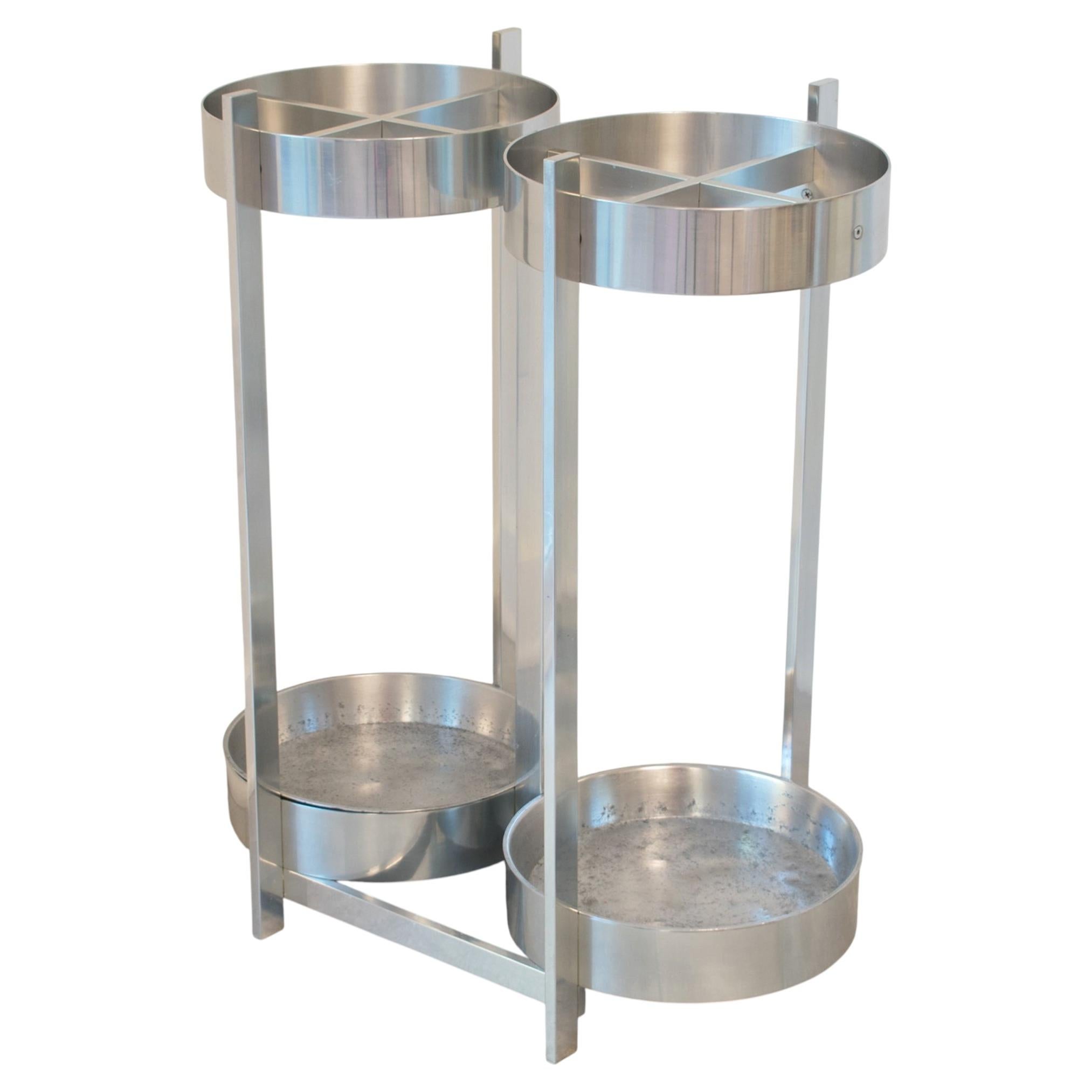Paul Mayen for Habitat Modernist Cast Aluminum Umbrella Holder Stand, circa 1970 For Sale
