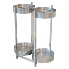 Paul Mayen for Habitat Modernist Cast Aluminum Umbrella Holder Stand, circa 1970