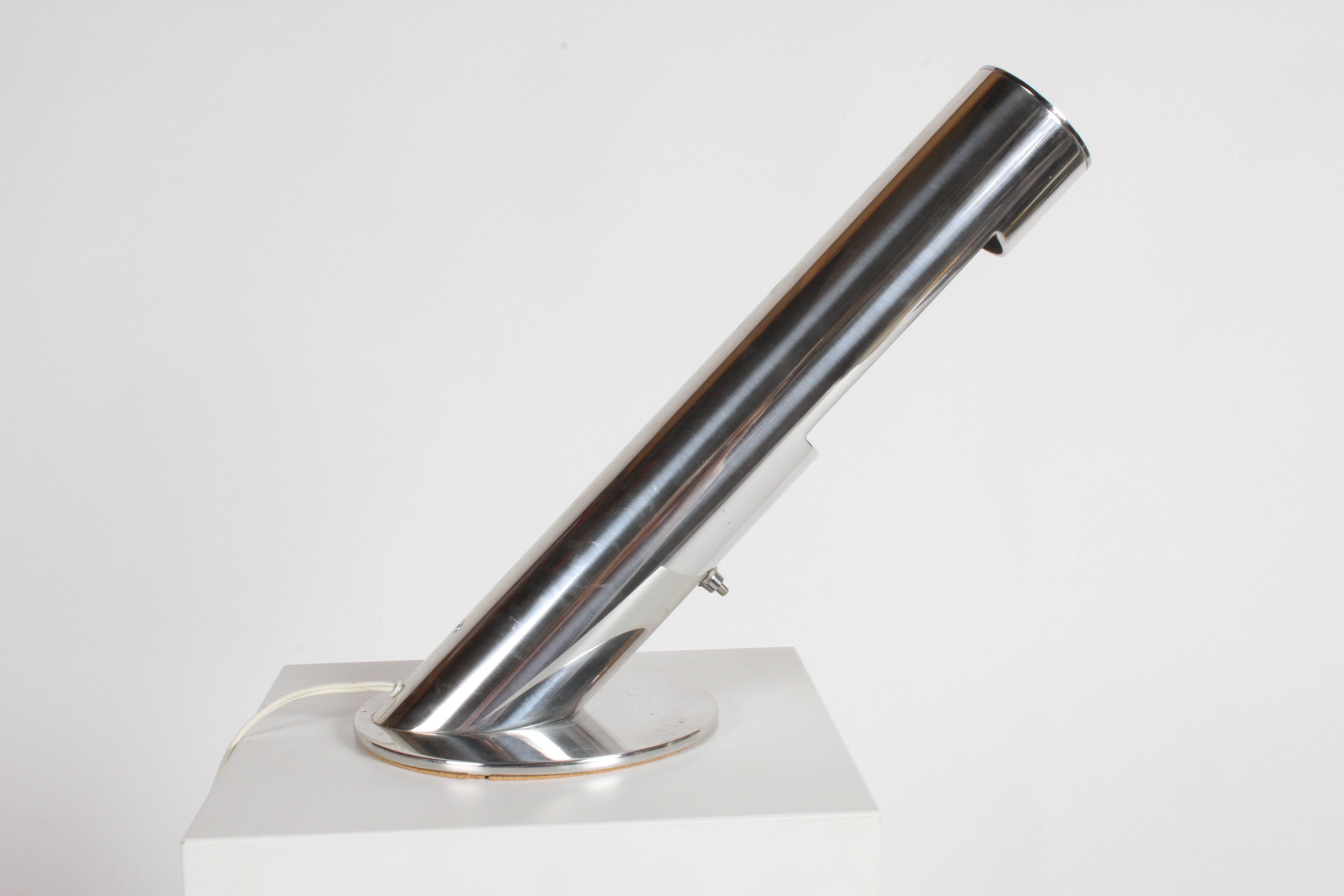Aluminium Lampe cylindrique en aluminium poli Paul Mayen pour Habitat en vente