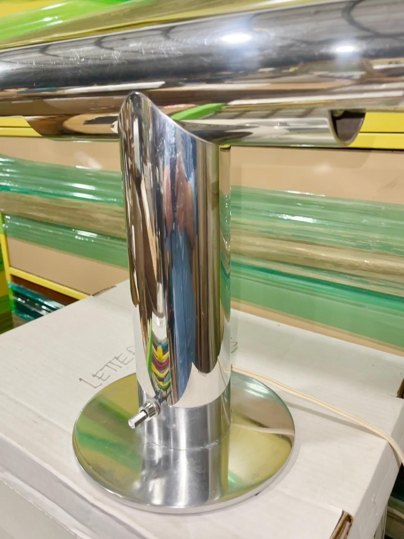 Paul Mayen for Habitat Polished Aluminum T-Shaped Desk Lamp For Sale 5