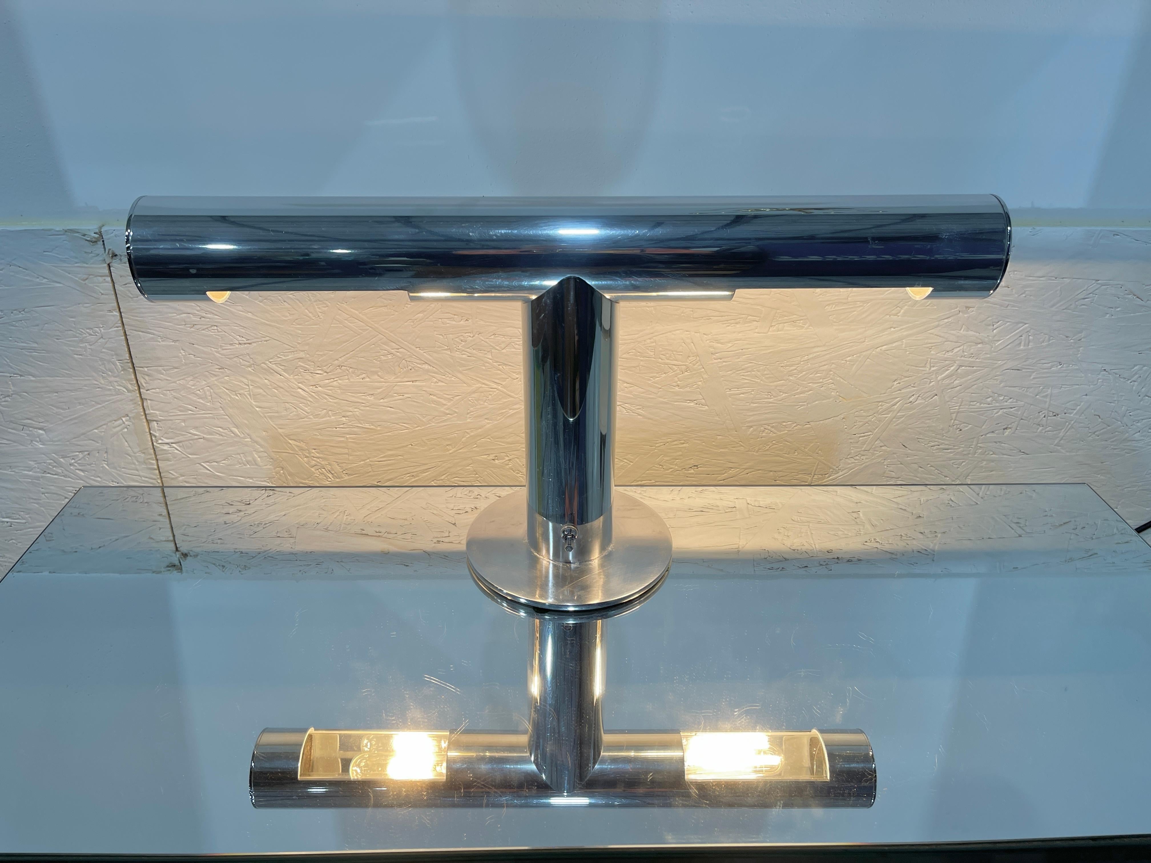 T-förmige Schreibtischlampe aus poliertem Aluminium von Paul Mayen für Habitat im Angebot 9