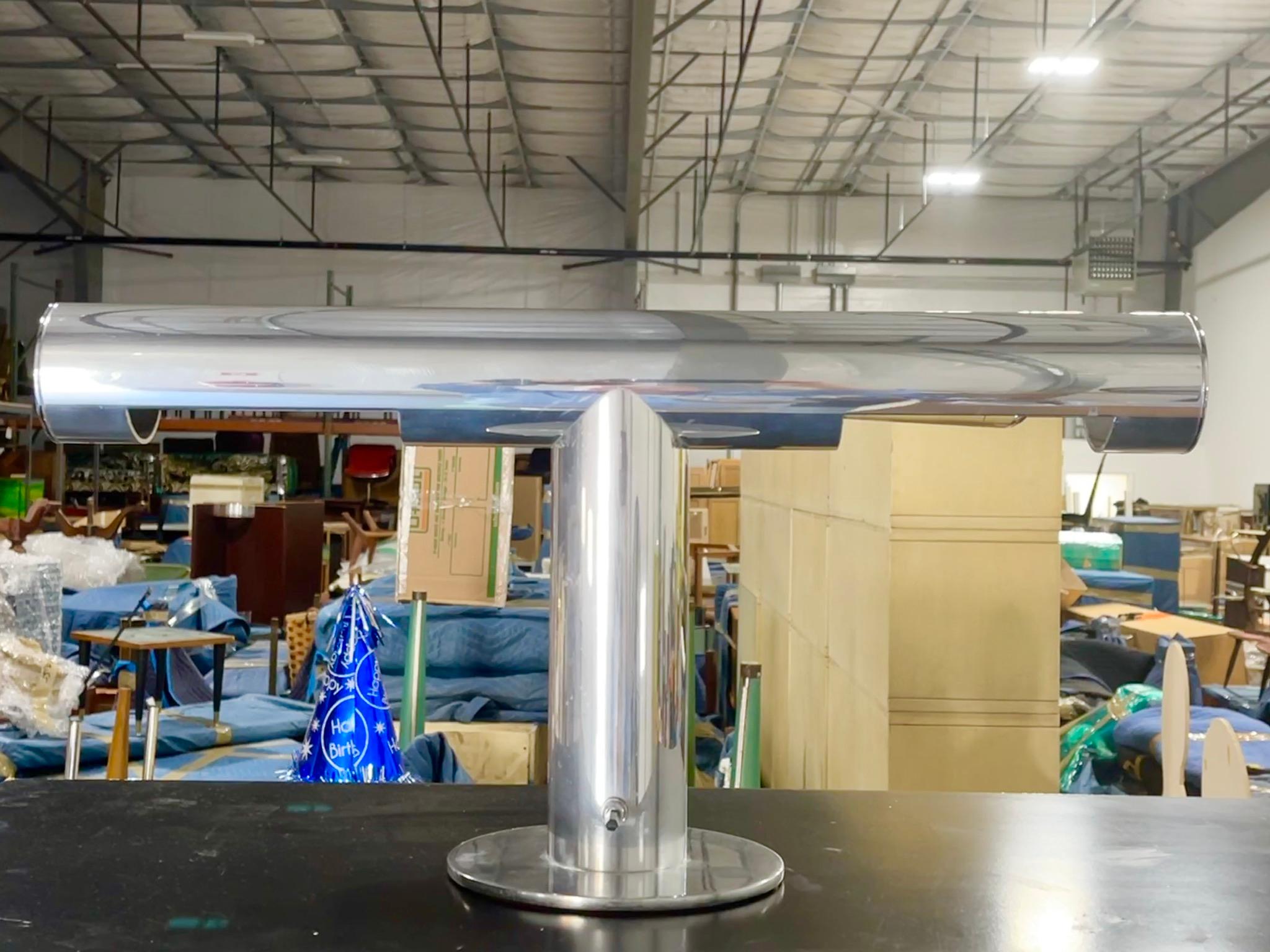 T-förmige Schreibtischlampe aus poliertem Aluminium von Paul Mayen für Habitat im Angebot 1