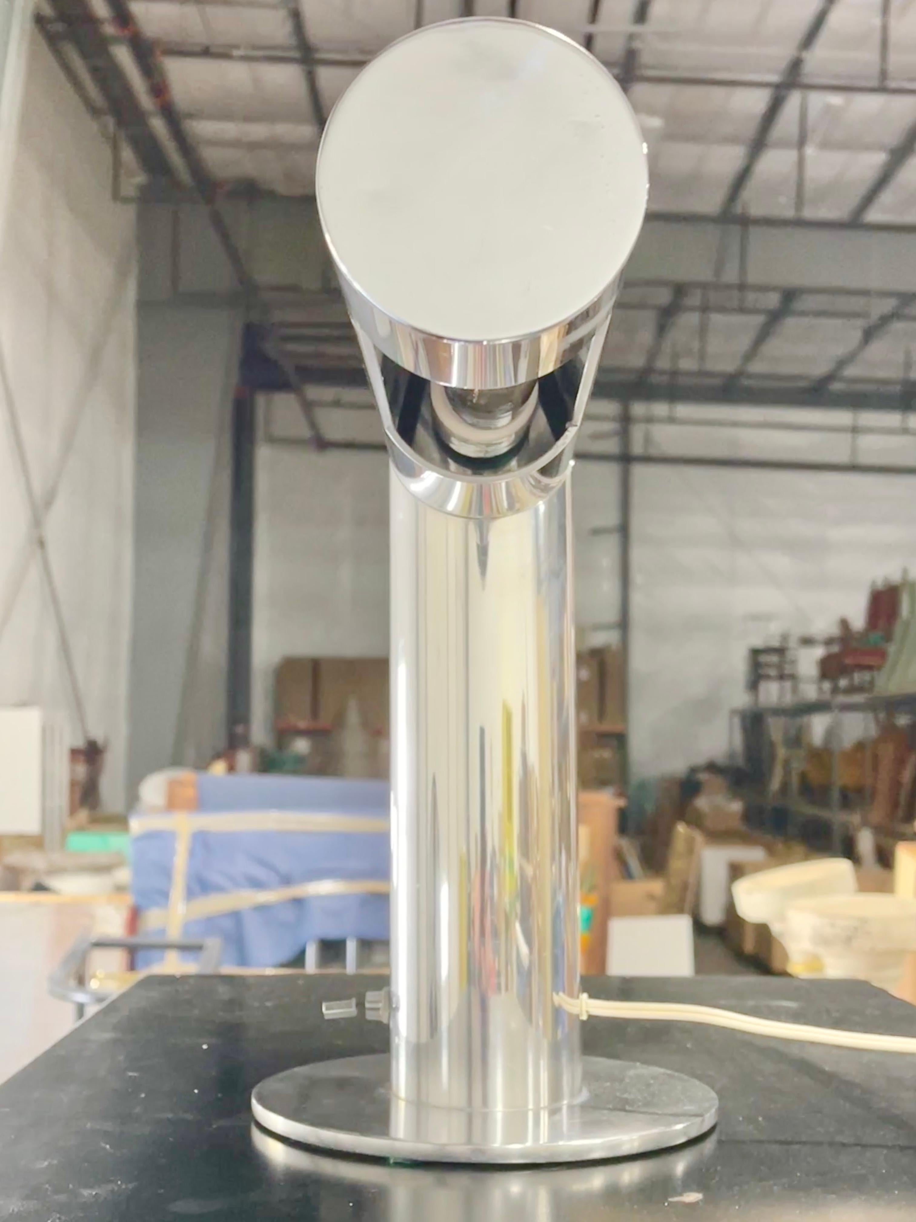 Paul Mayen for Habitat Polished Aluminum T-Shaped Desk Lamp For Sale 2