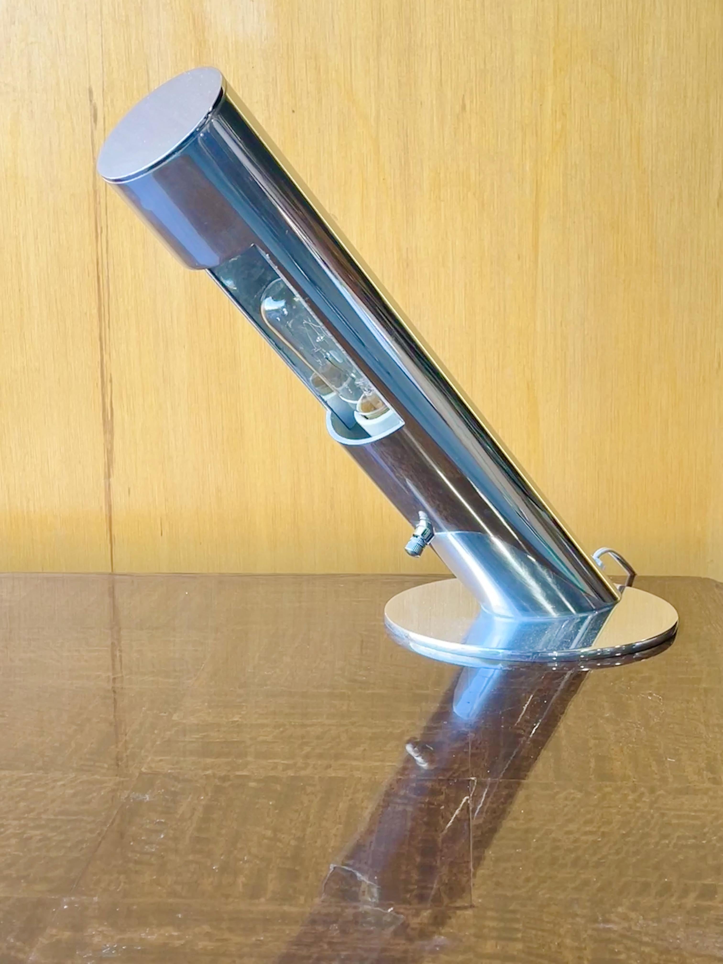 Paul Mayen for Habitat Slanted Tubular Polished Aluminum Lamp For Sale 3
